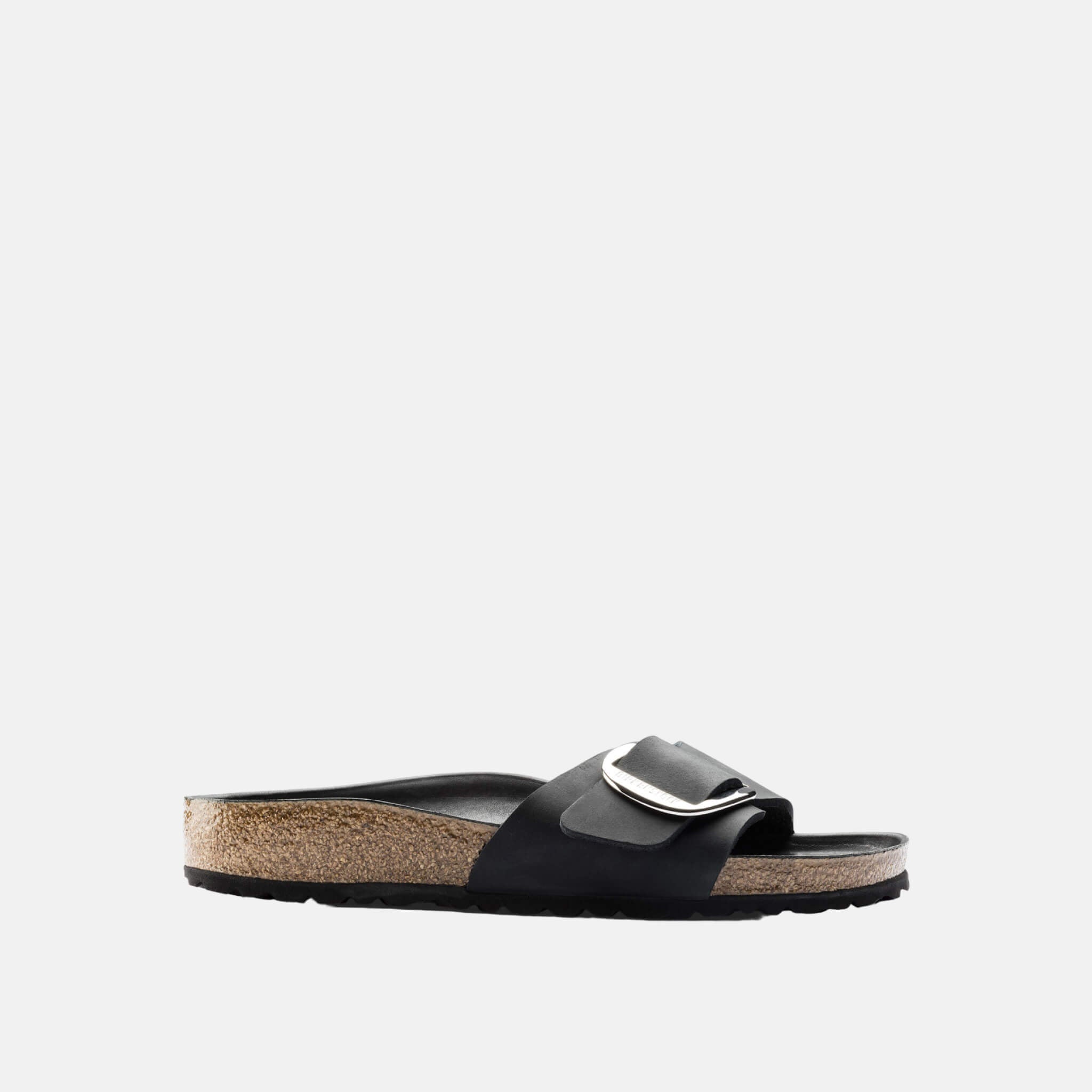 Papuci Birkenstock Madrid Big Buckle Oiled Leather negru