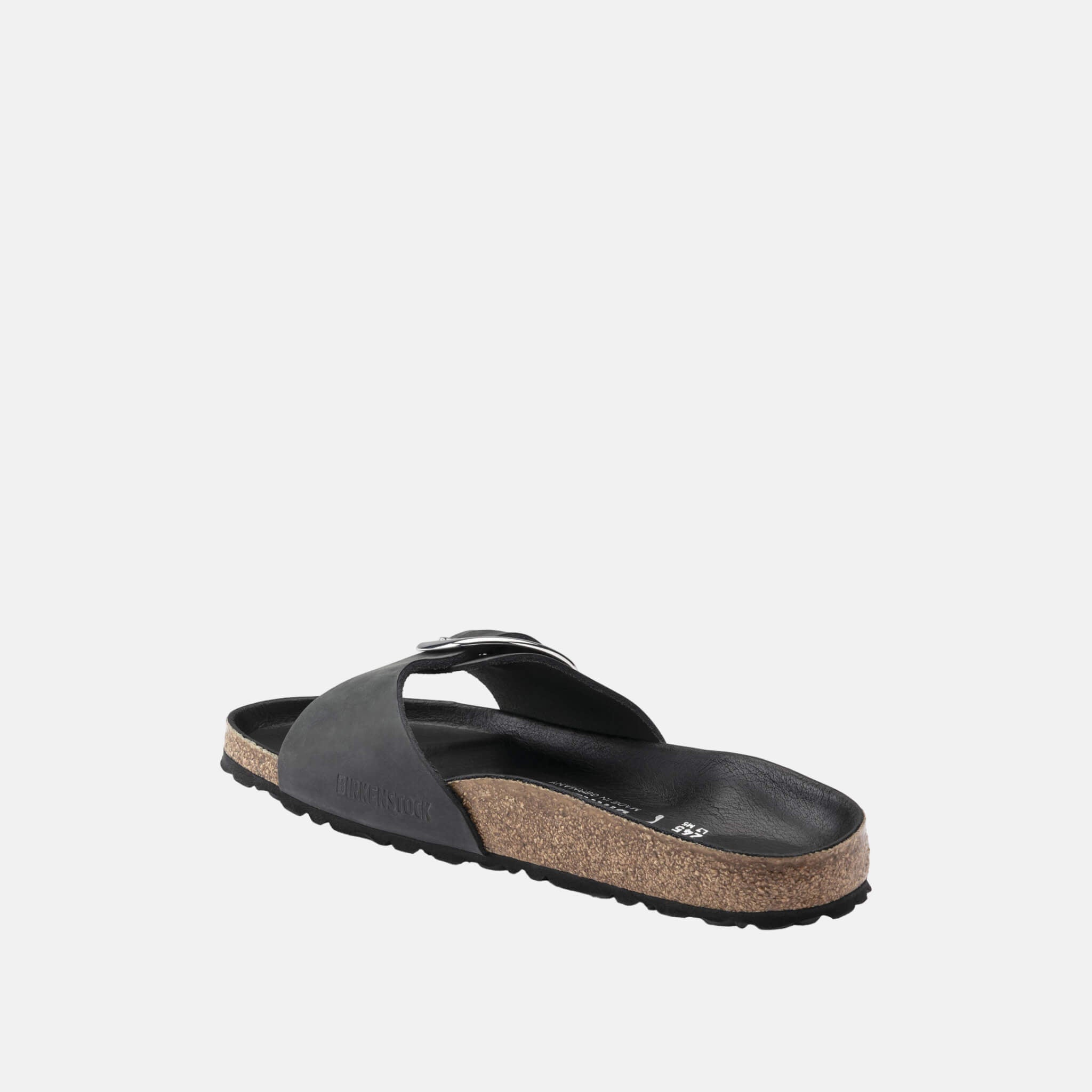 Papuci Birkenstock Madrid Big Buckle Oiled Leather negru