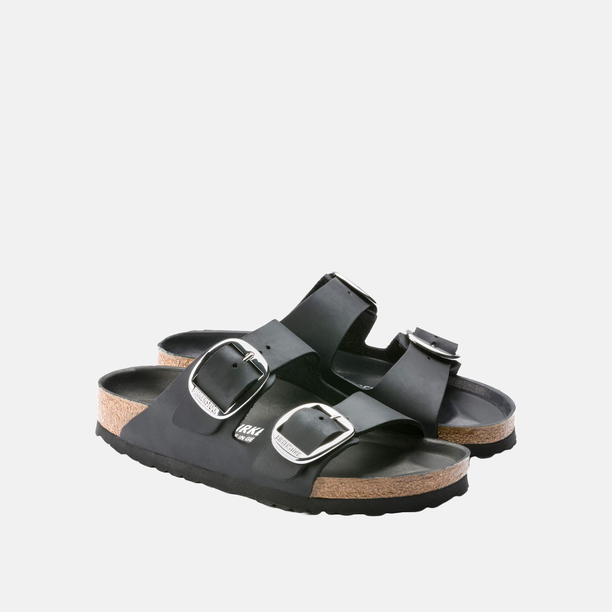 Papuci Birkenstock Arizona Big Buckle Oiled Leather negru