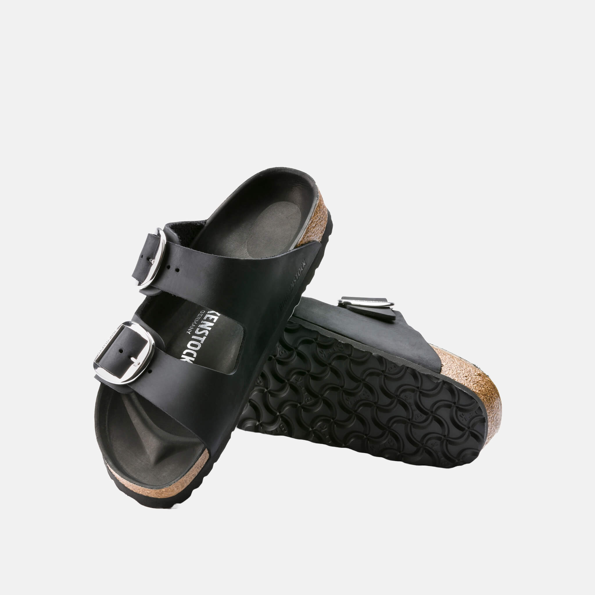 Papuci Birkenstock Arizona Big Buckle Oiled Leather negru