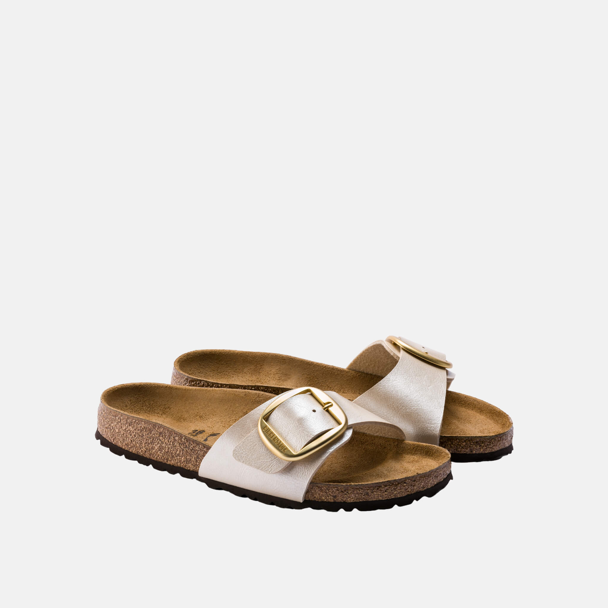 Papuci Regular Birkenstock Madrid Big Buckle Graceful perlat