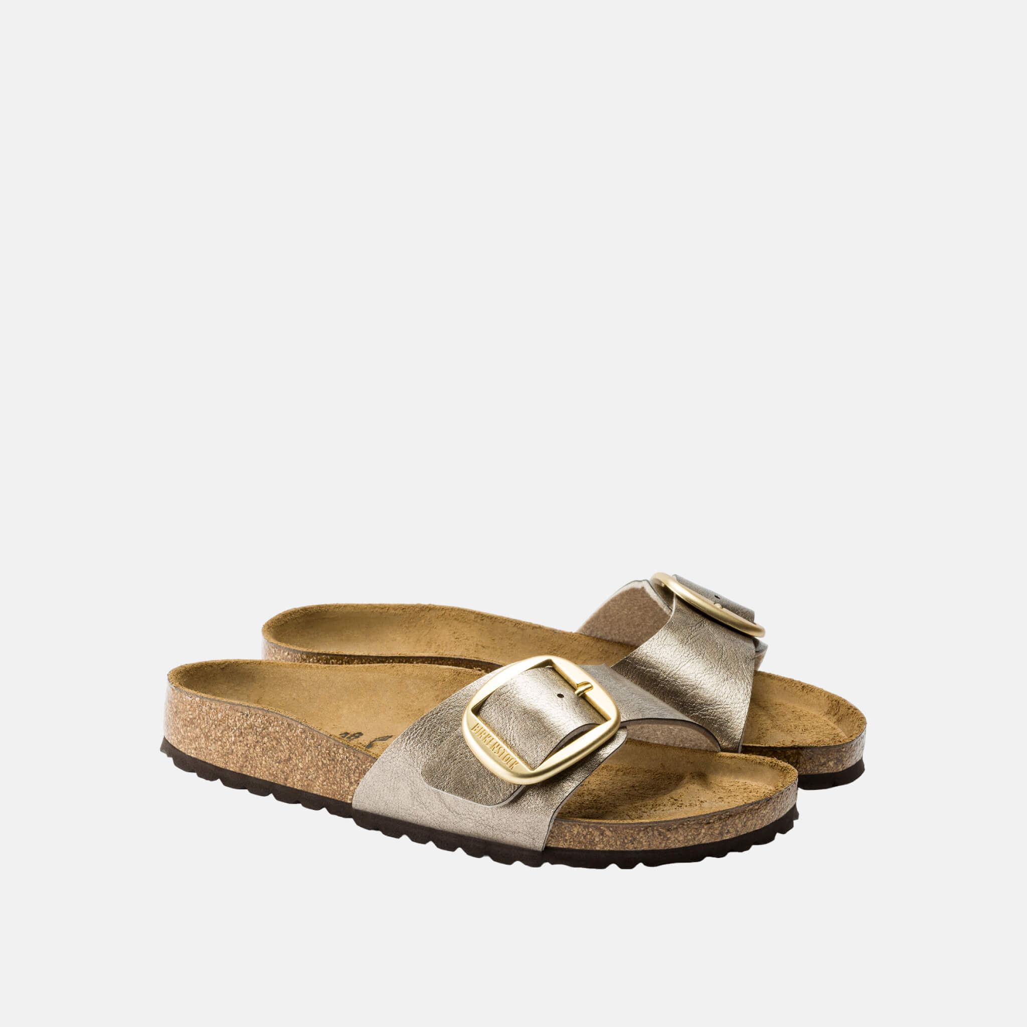 Papuci Regular Birkenstock Madrid Big Buckle Graceful auriu