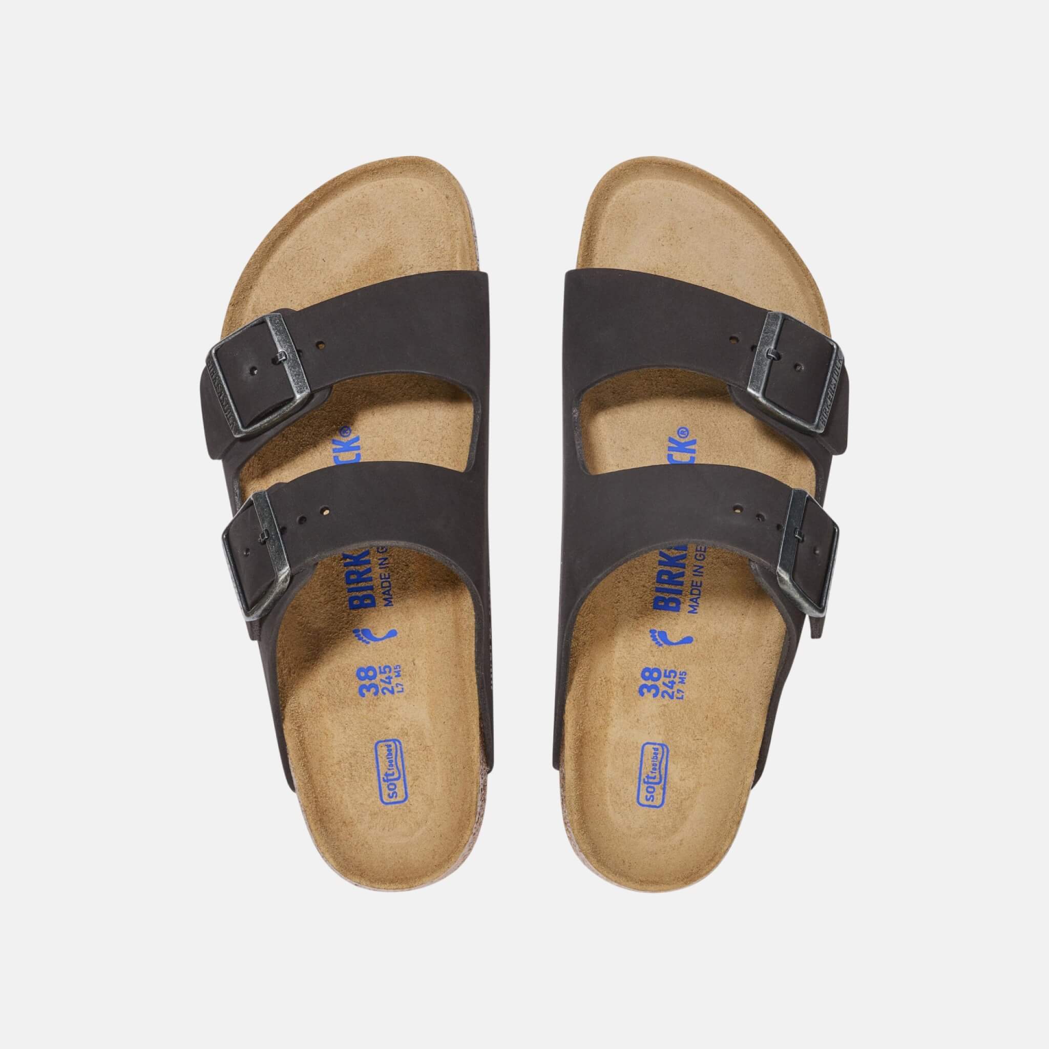 Papuci Regular Arizona Soft Footbed Nubuk Leather negru