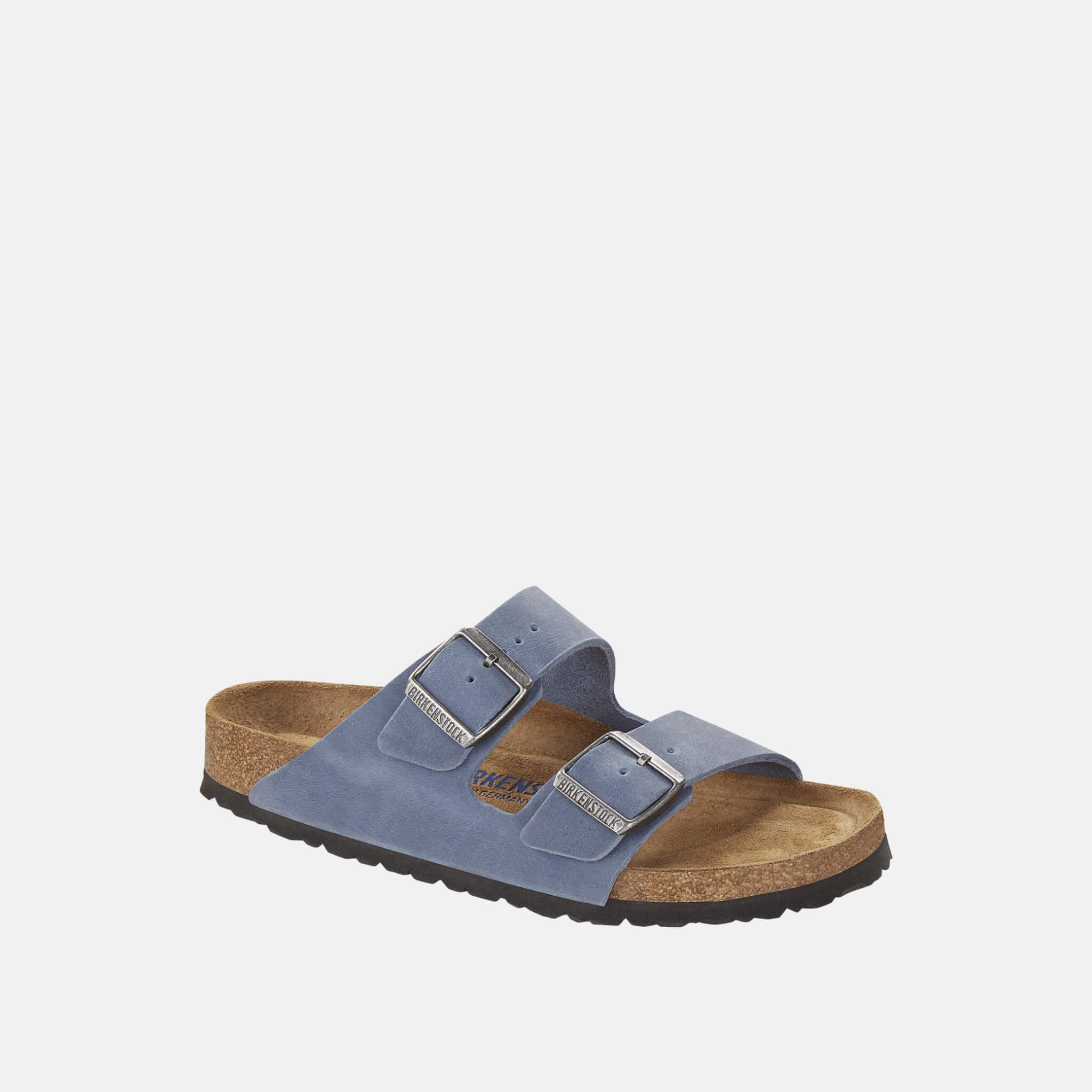 Papuci Birkenstock Arizona Soft Footbed Oiled Leather albastru