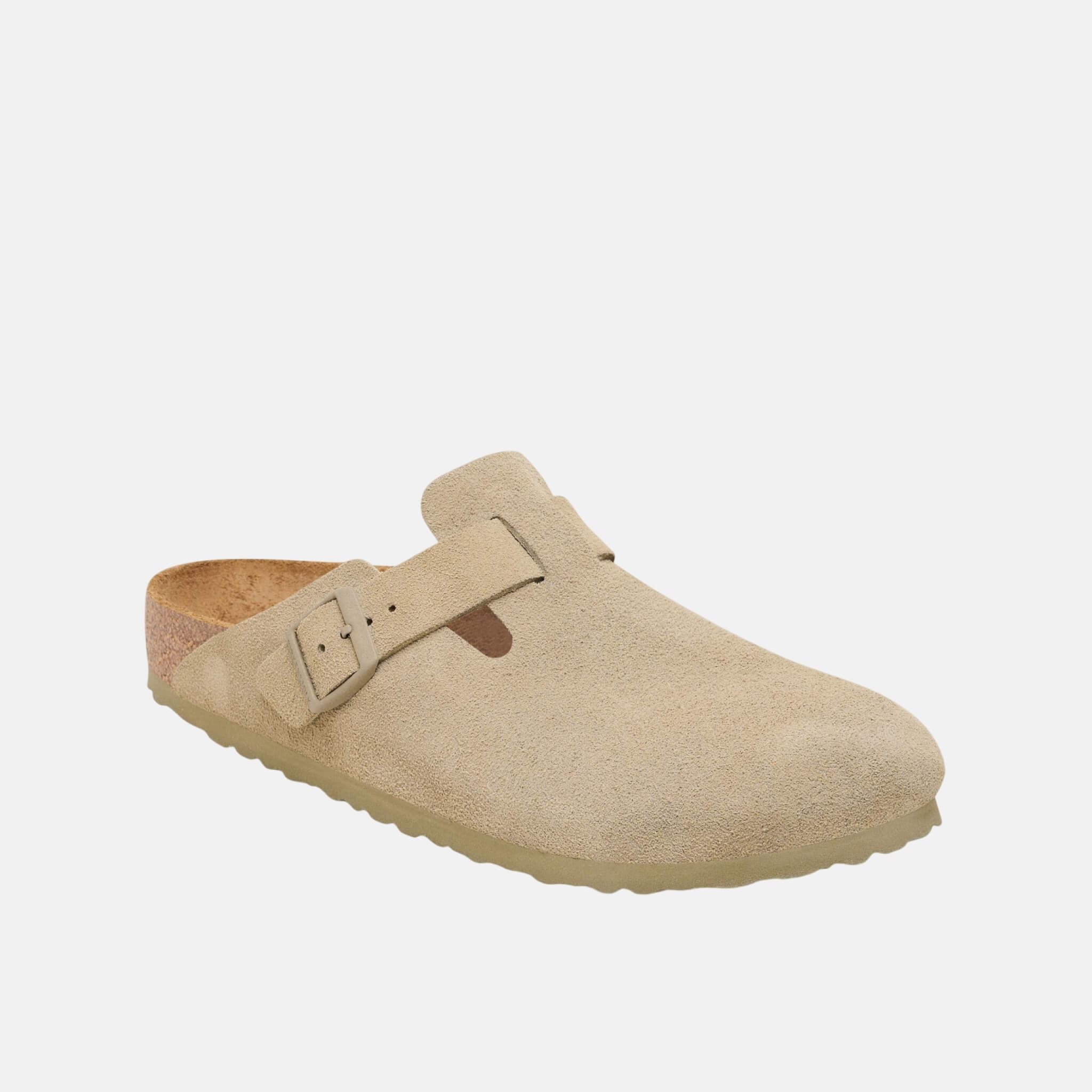 Saboți Regular Boston Suede Leather verde