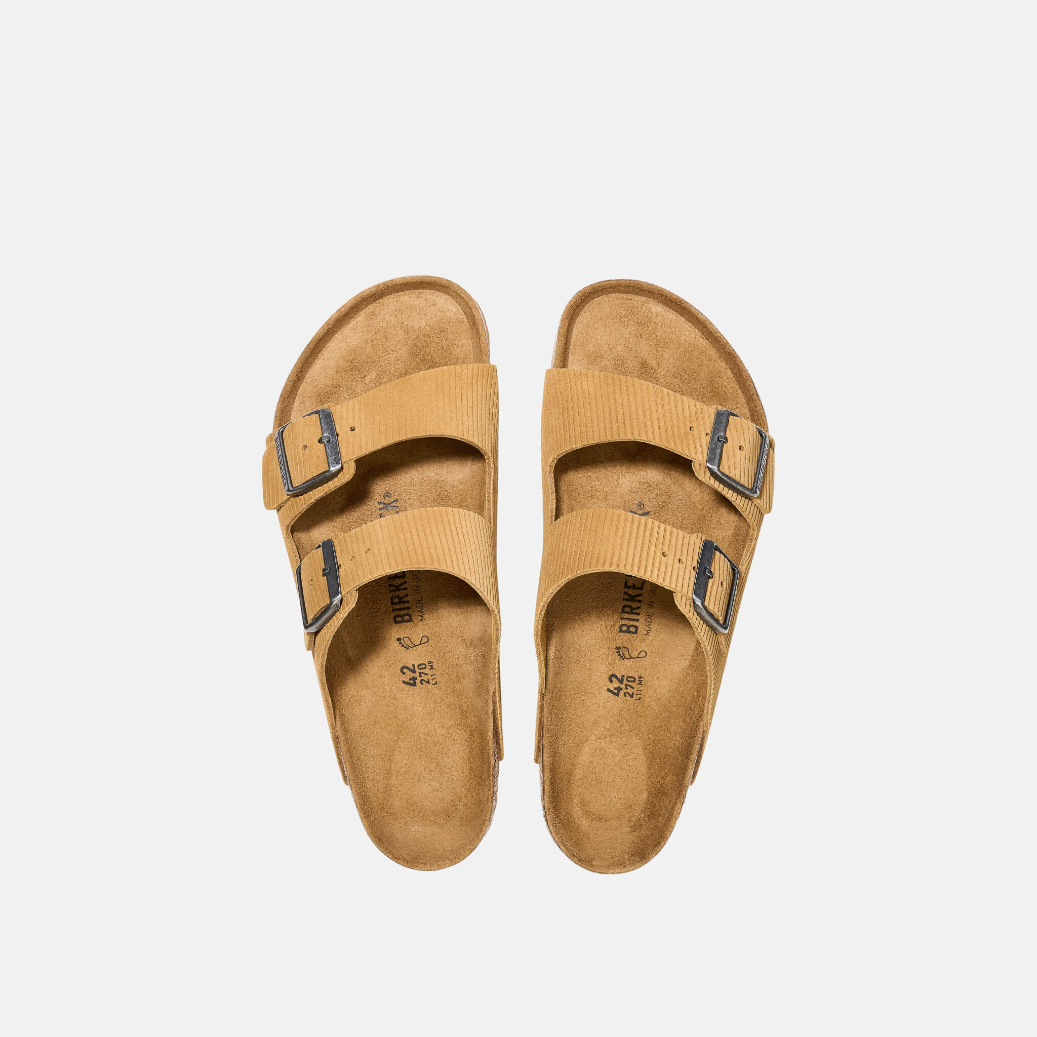 Papuci Regular Arizona Corduroy gri