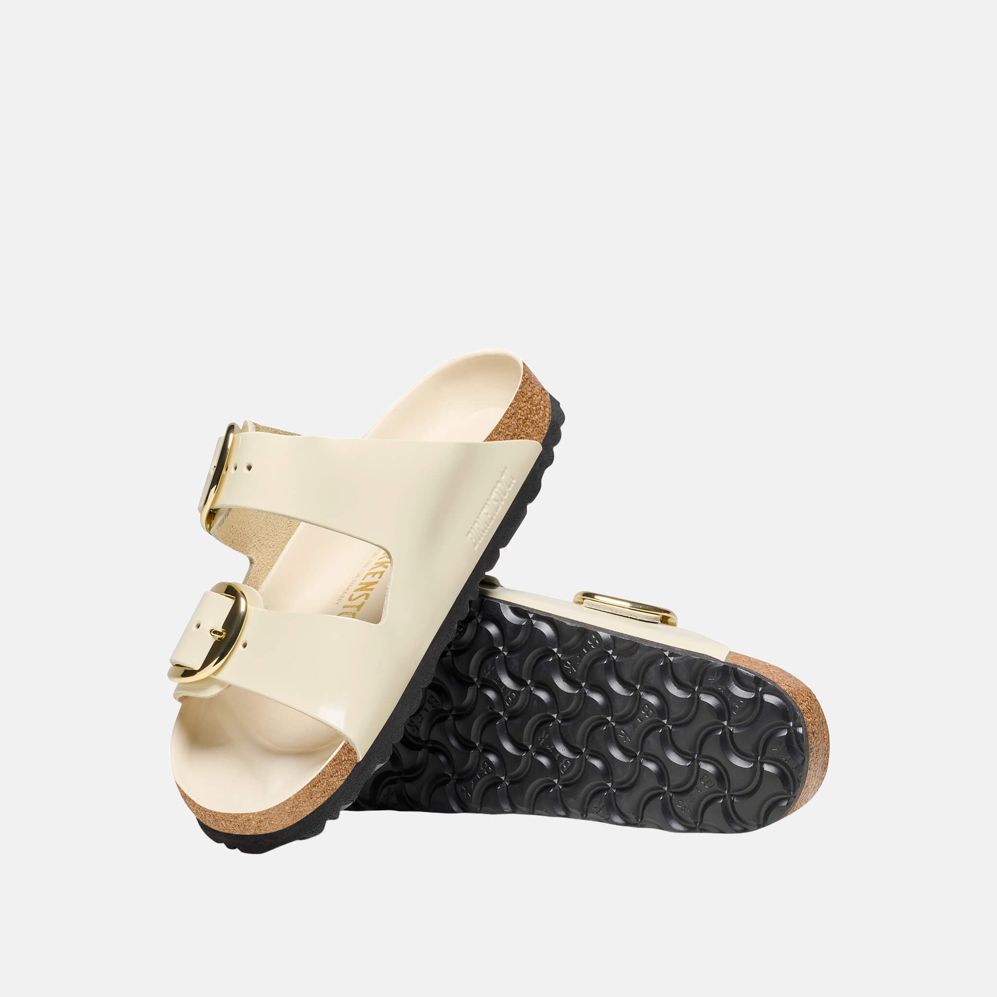 Papuci Arizona High Shine Big Buckle bej