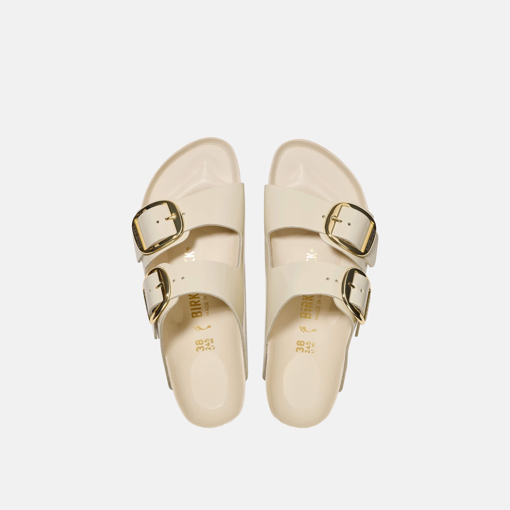 Papuci Arizona High Shine Big Buckle bej