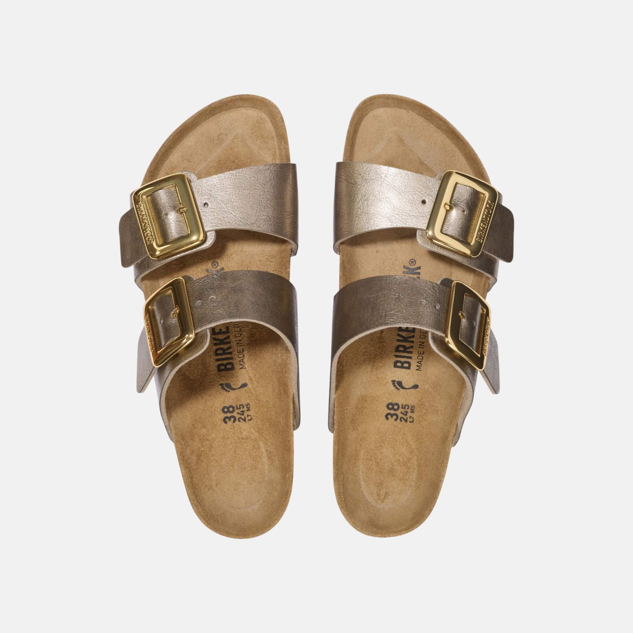 Papuci Regular Sydney Cushion Buckle Birko-Flor arămiu