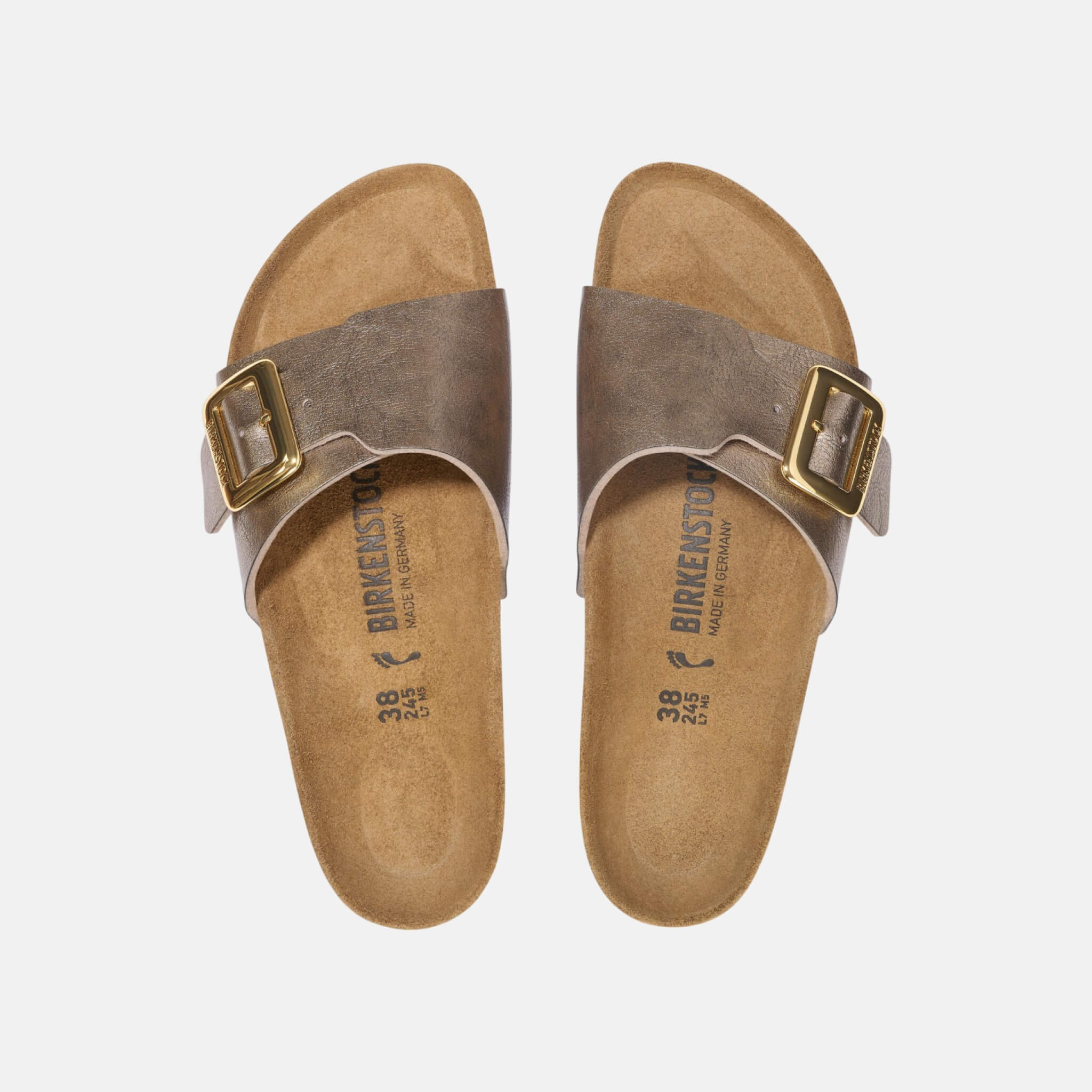 Papuci Regular Catalina Cushion Buckle Birko-Flor arămiu