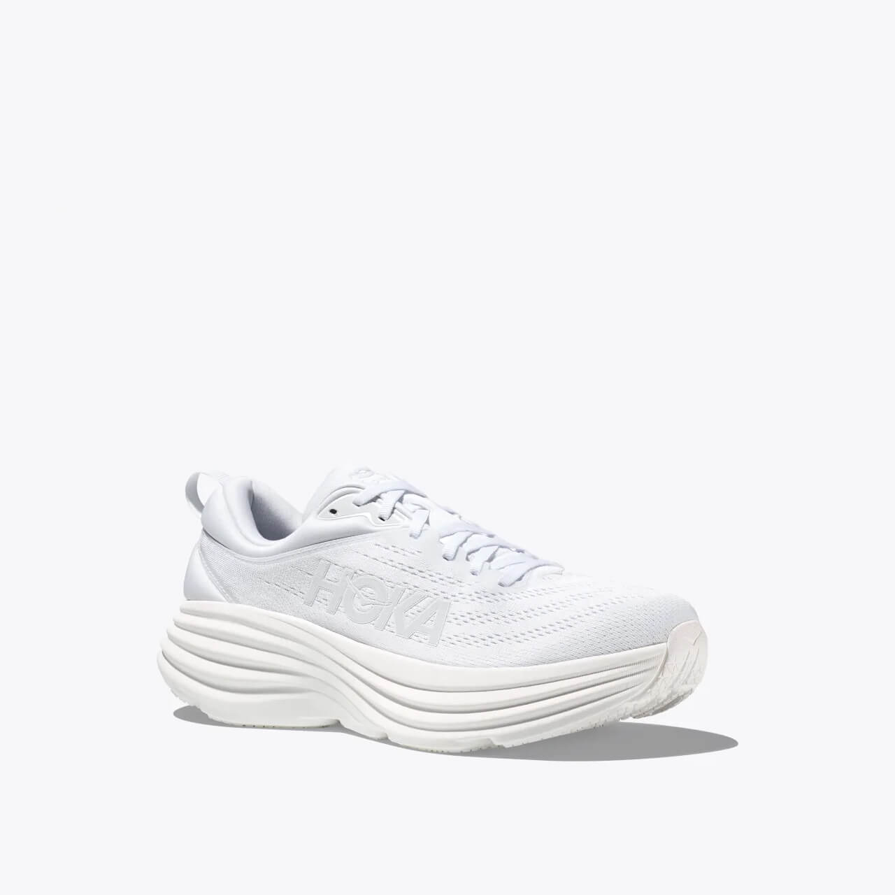 Pantofi de alergare albi Hoka Bondi 8 bărbați