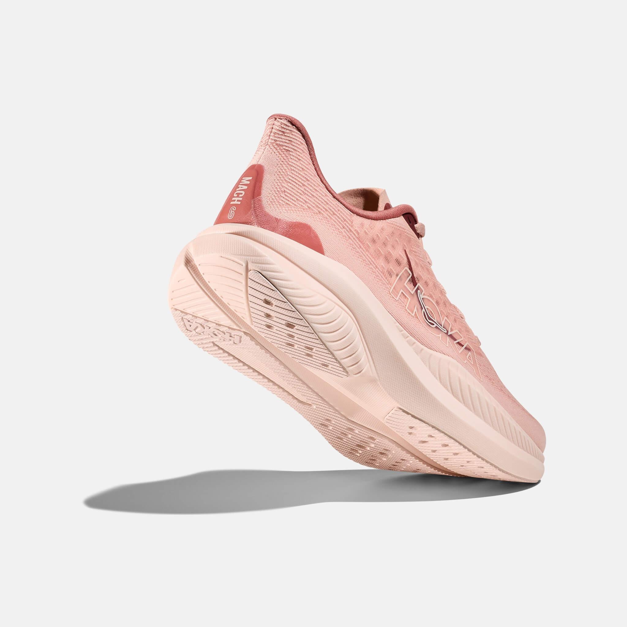 Pantofi de alergare roz Hoka Mach 6 de damă