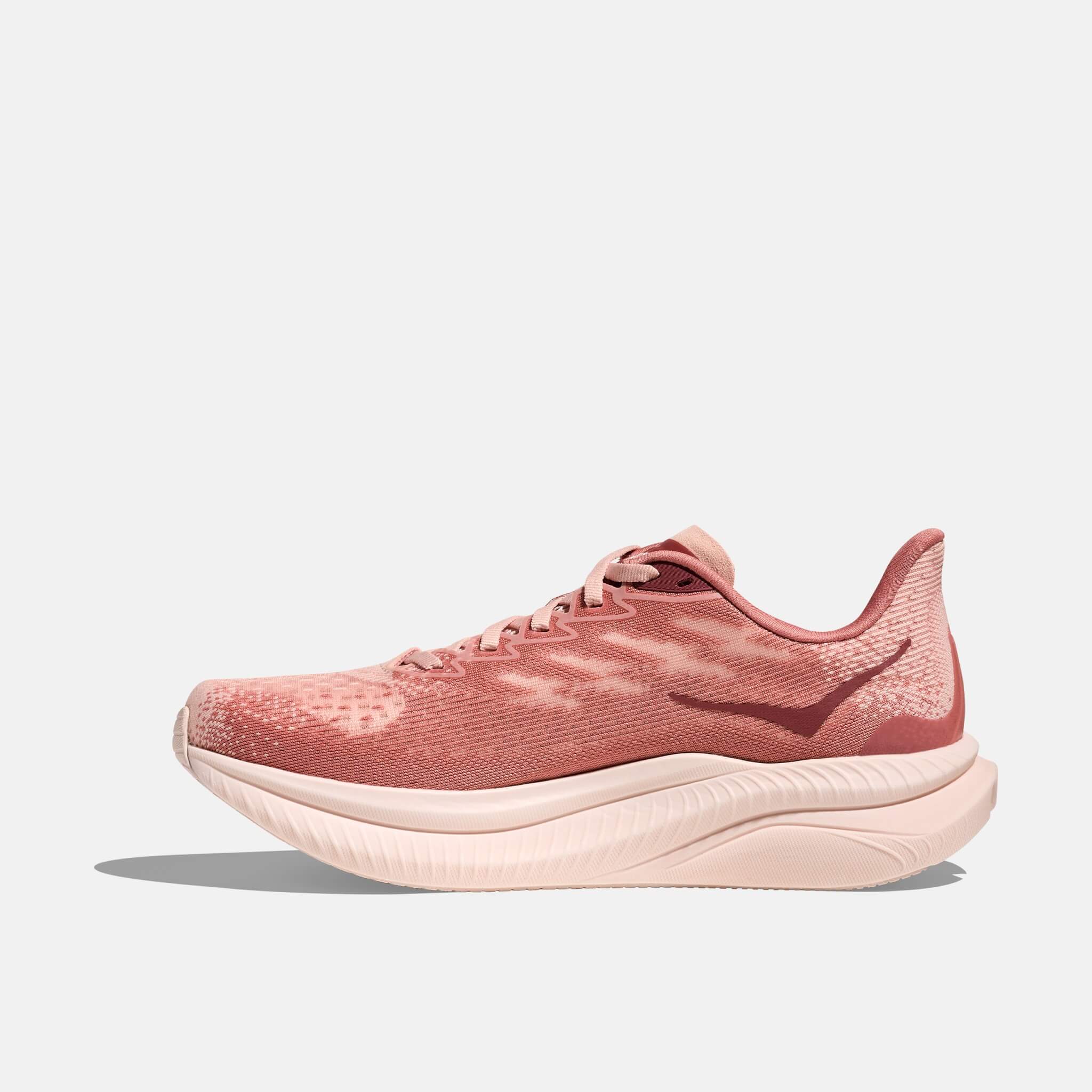 Pantofi de alergare roz Hoka Mach 6 de damă