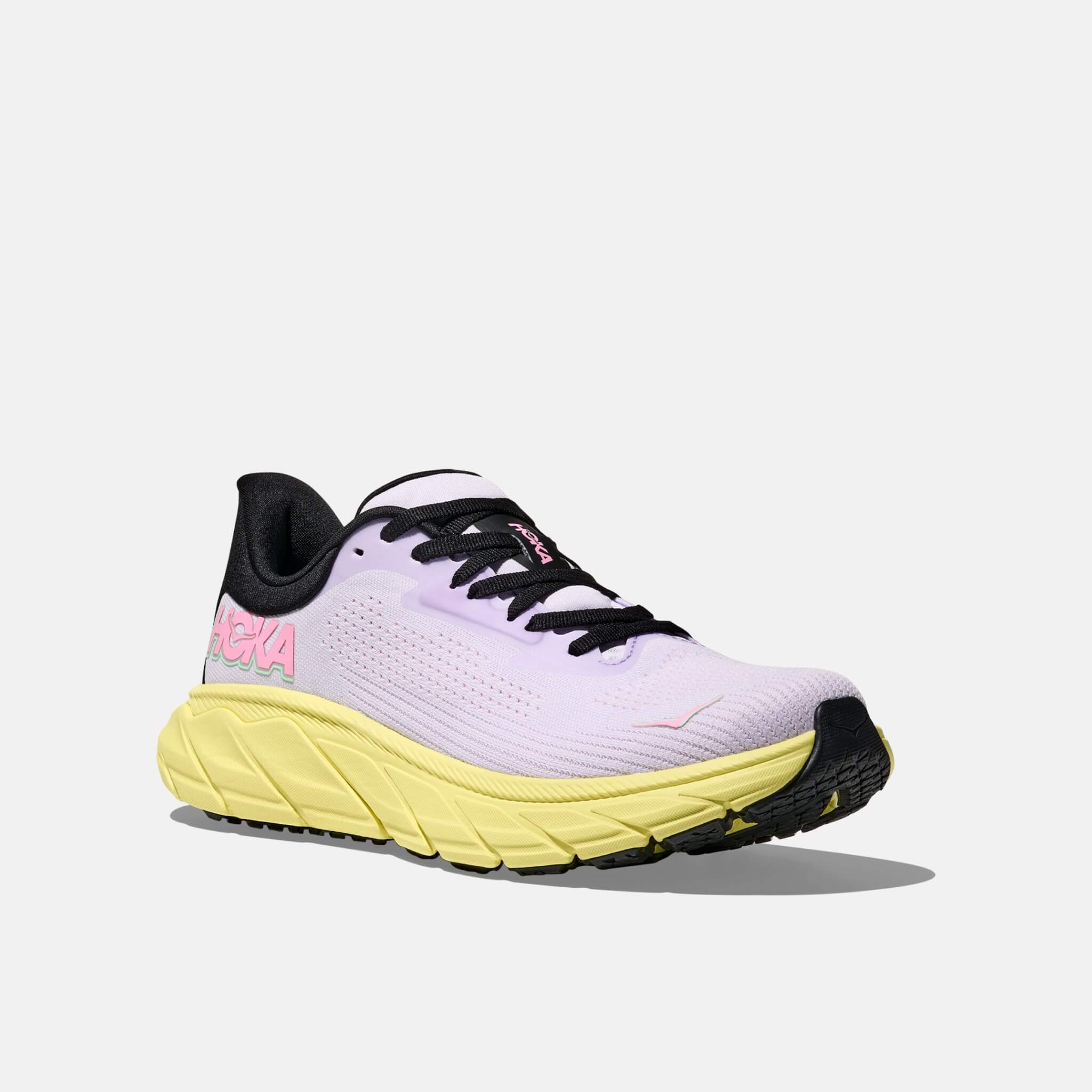 Pantofi sport roz-galben Hoka Arahi 7 de damă