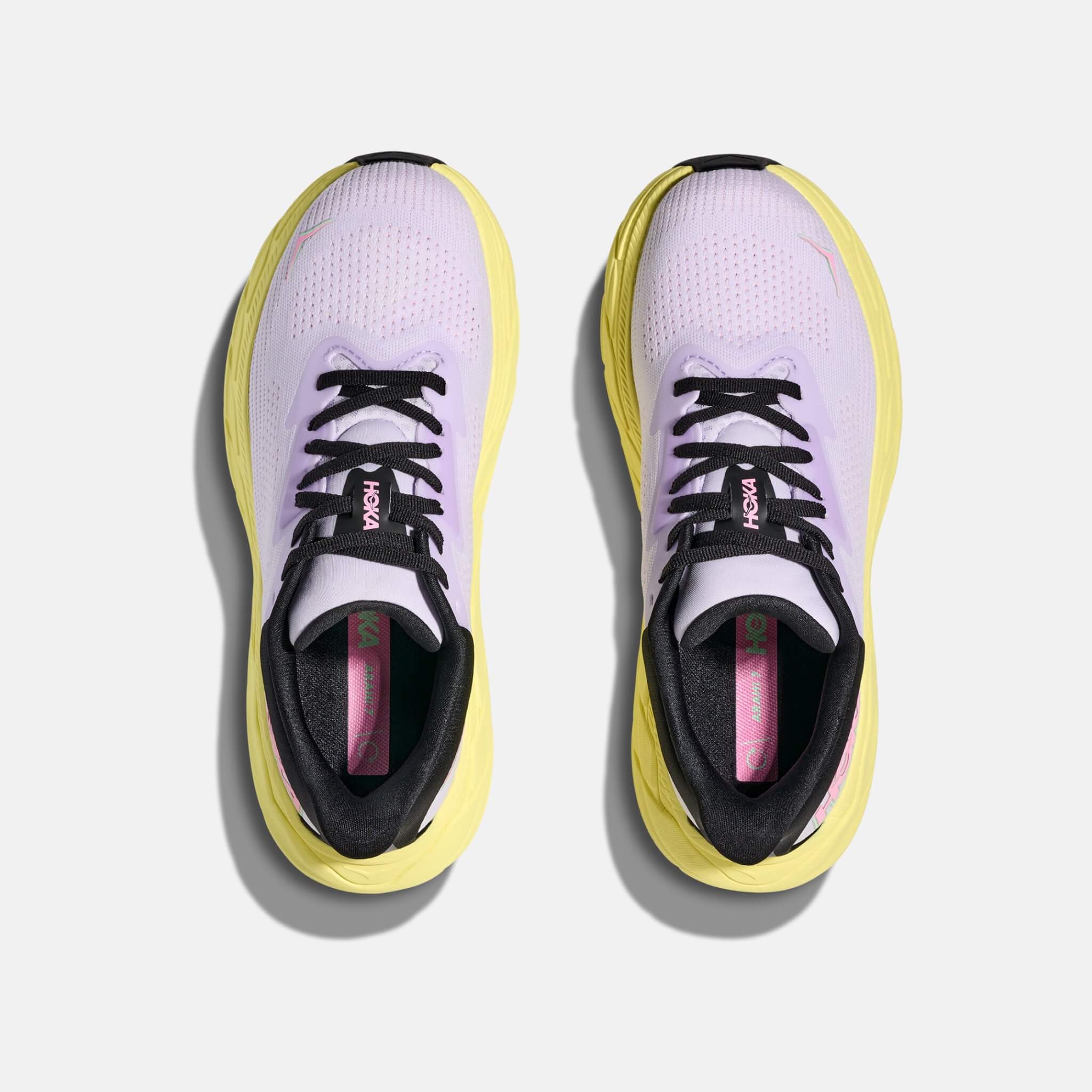 Pantofi sport roz-galben Hoka Arahi 7 de damă