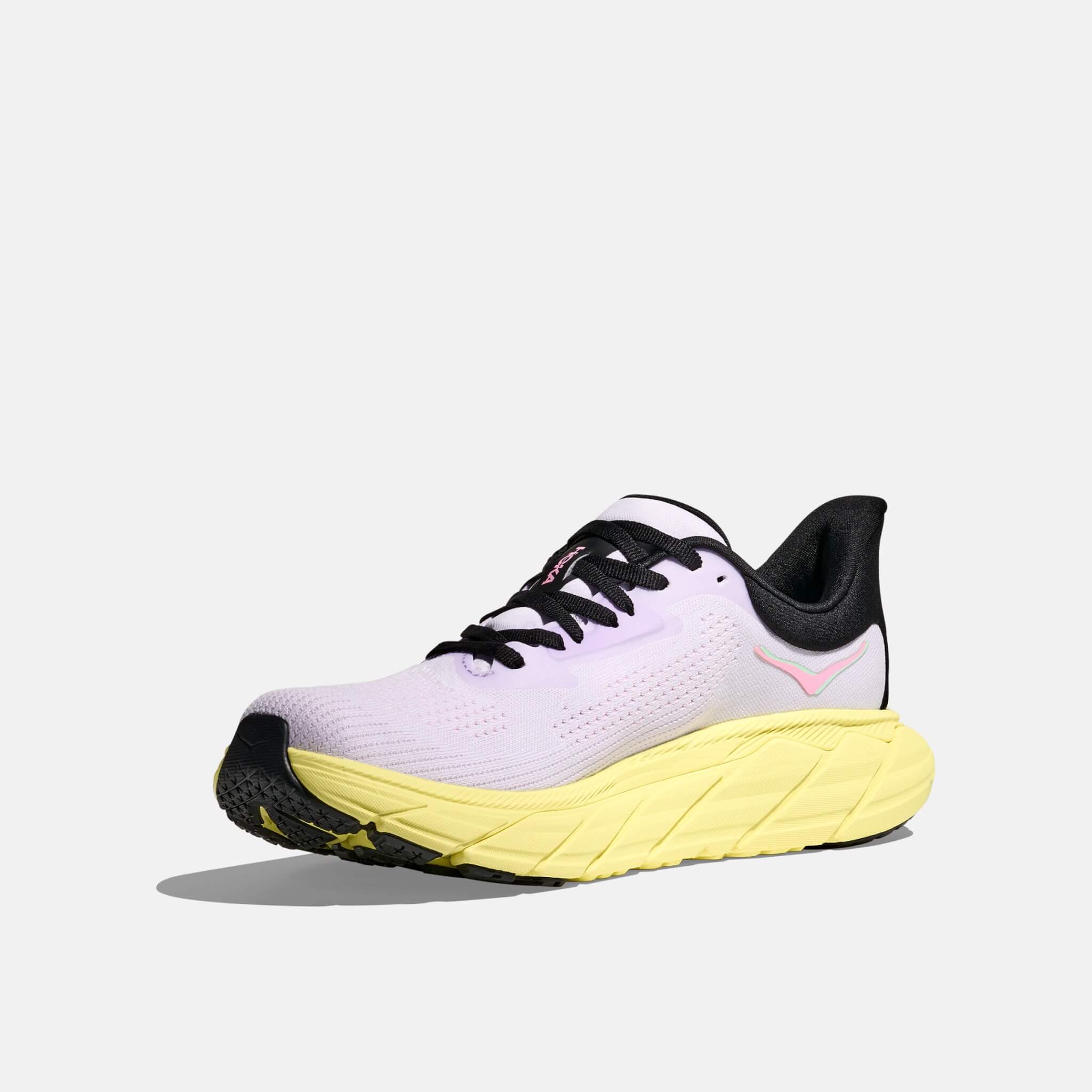 Pantofi sport roz-galben Hoka Arahi 7 de damă