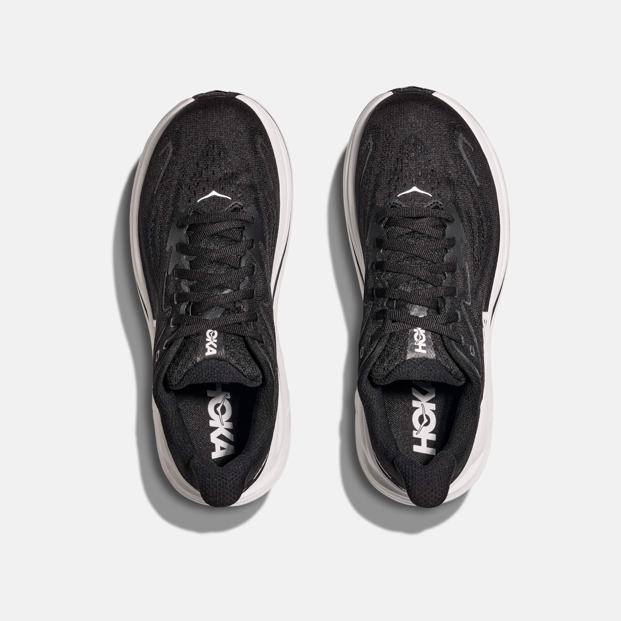 Pantofi sport alb-negru Hoka Clifton 10 bărbați