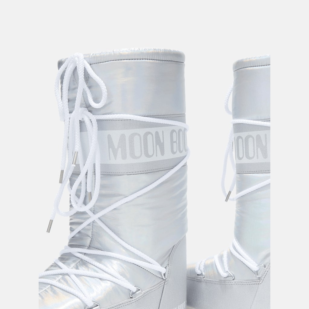 Cizme de iarnă argintii Moon Boot Icon Met de damă