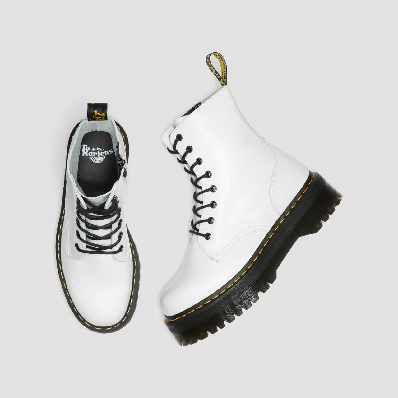 Ghete albe Dr. Martens Jadon