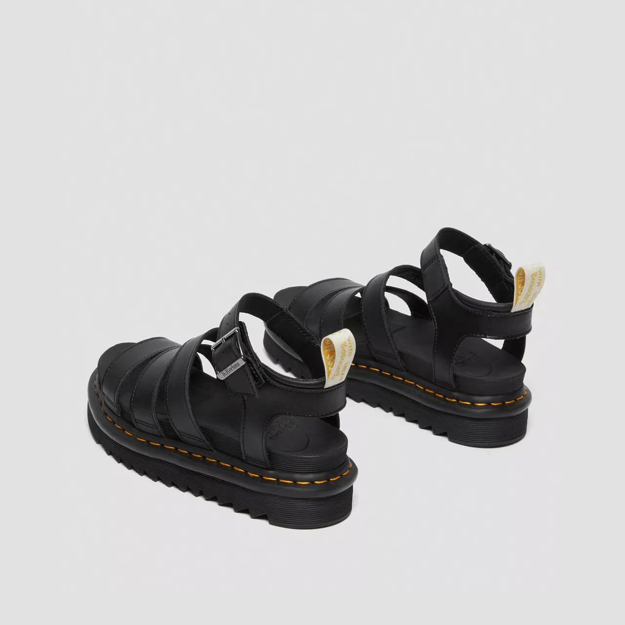 Sandale negre Dr. Martens Blaire Vegan de damă