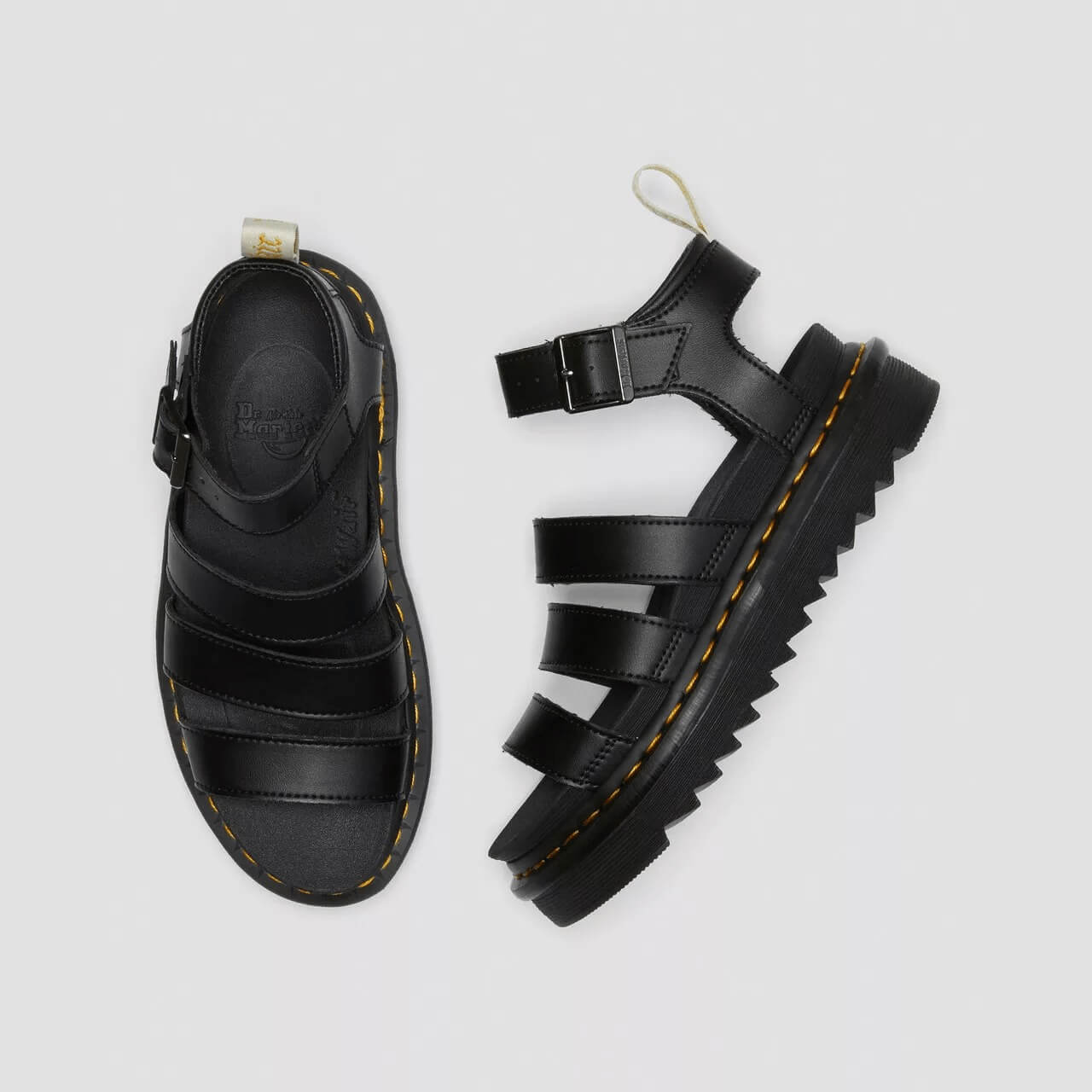 Sandale negre Dr. Martens Blaire Vegan de damă