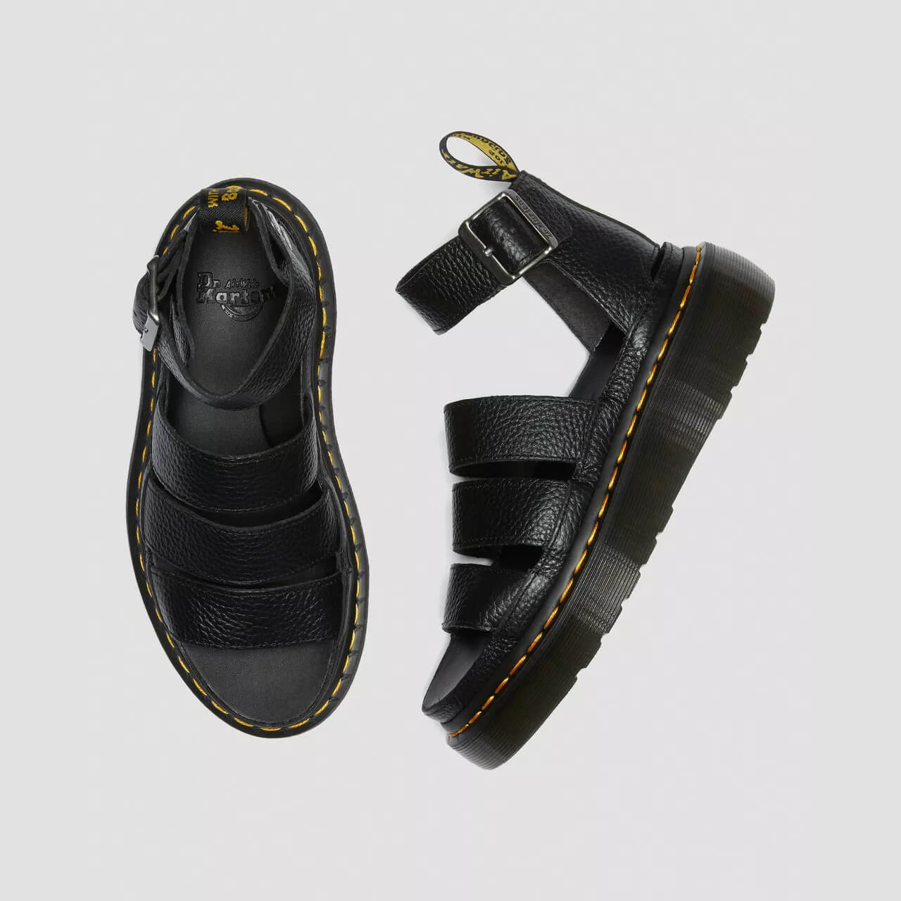 Sandale negre Dr. Martens Clarissa II Quad de damă