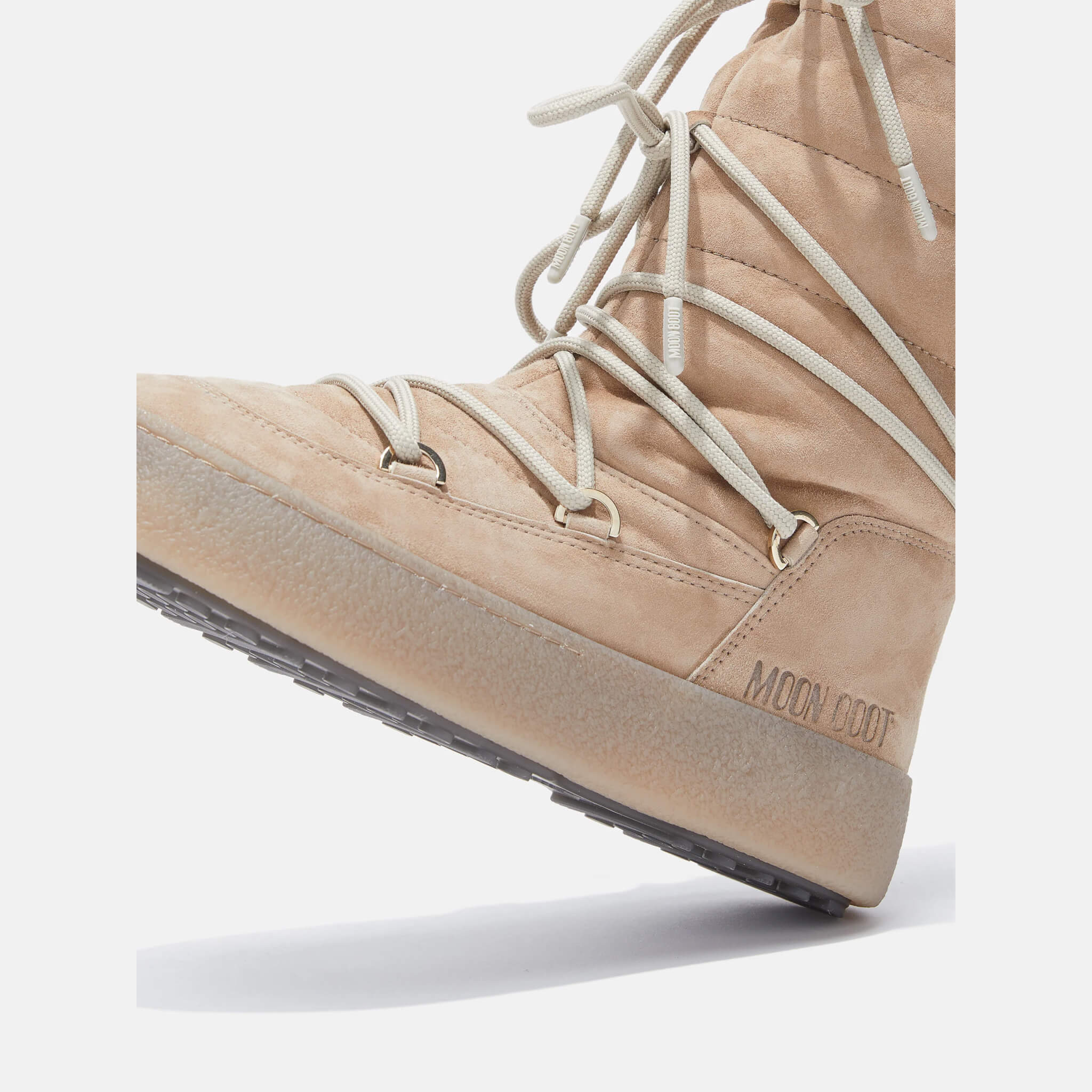 Cizme de iarnă bej Moon Boot Ltrack Suede de damă