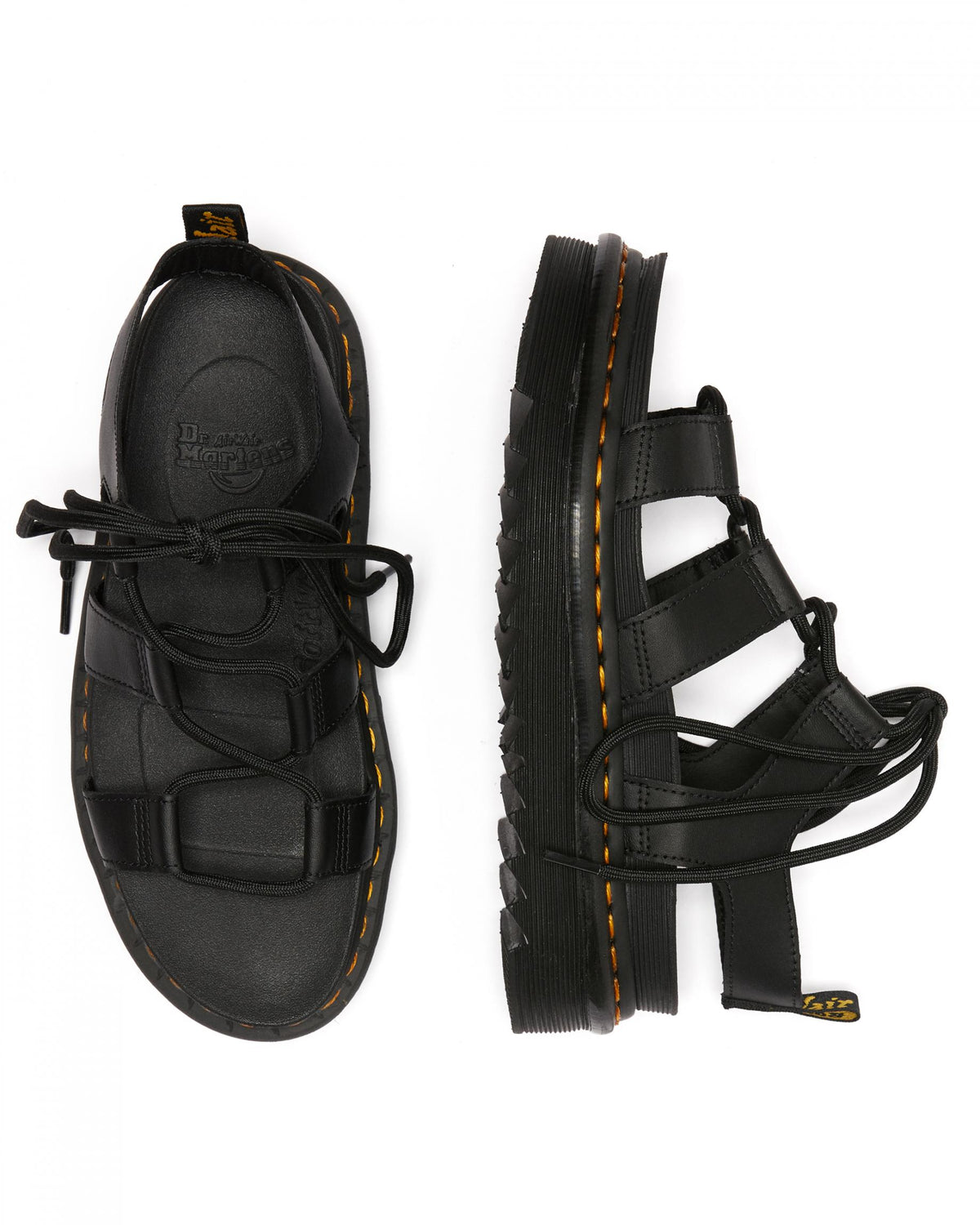 Sandale negre Dr. Martens Nartilla de damă