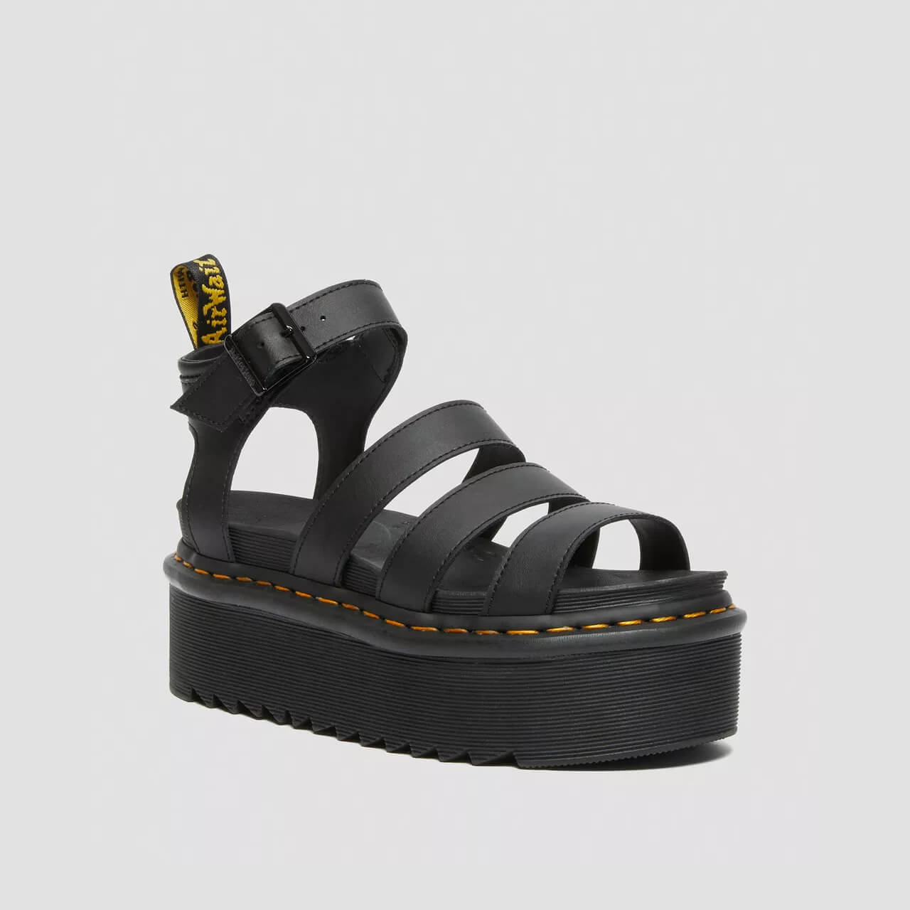 Sandale negre Dr. Martens Blaire Quad de damă