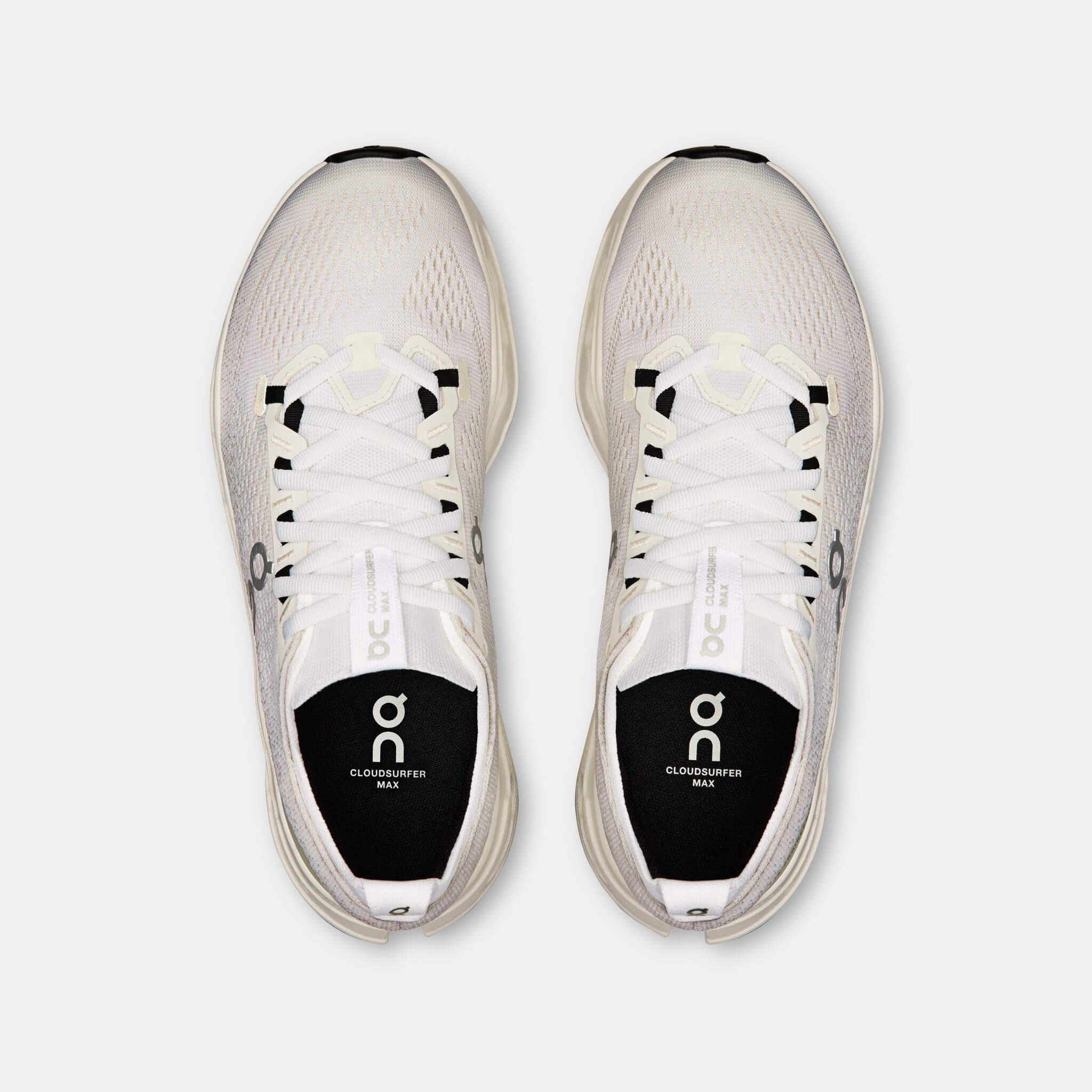 Pantofi de alergare albi On Cloudsurfer Max de damă