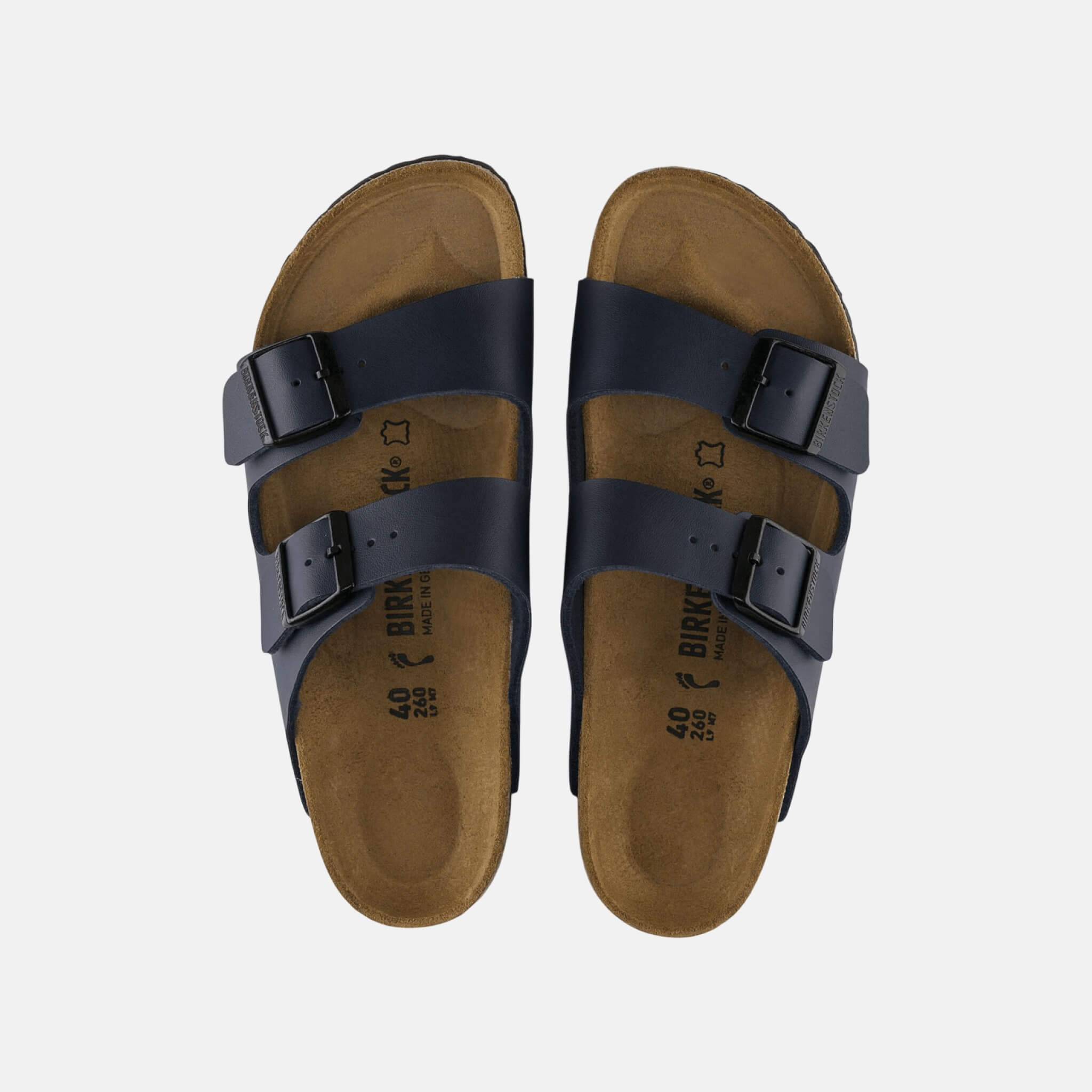 Papuci Birkenstock Arizona Natural Leather albastru 3