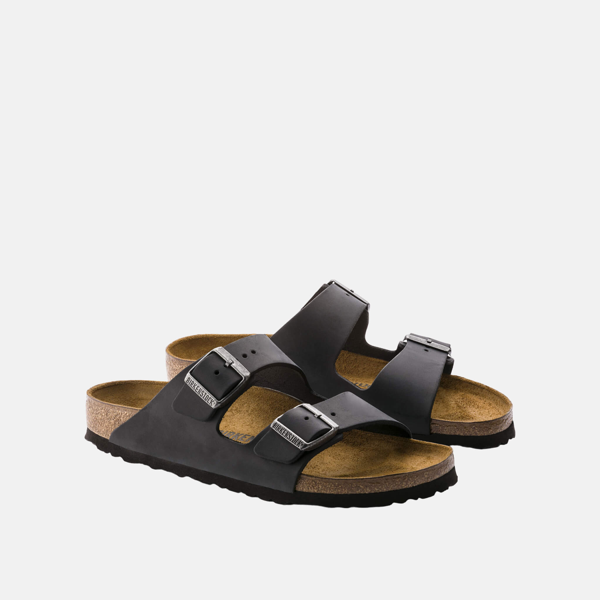 Papuci Birkenstock Arizona Oiled Leather negru 1