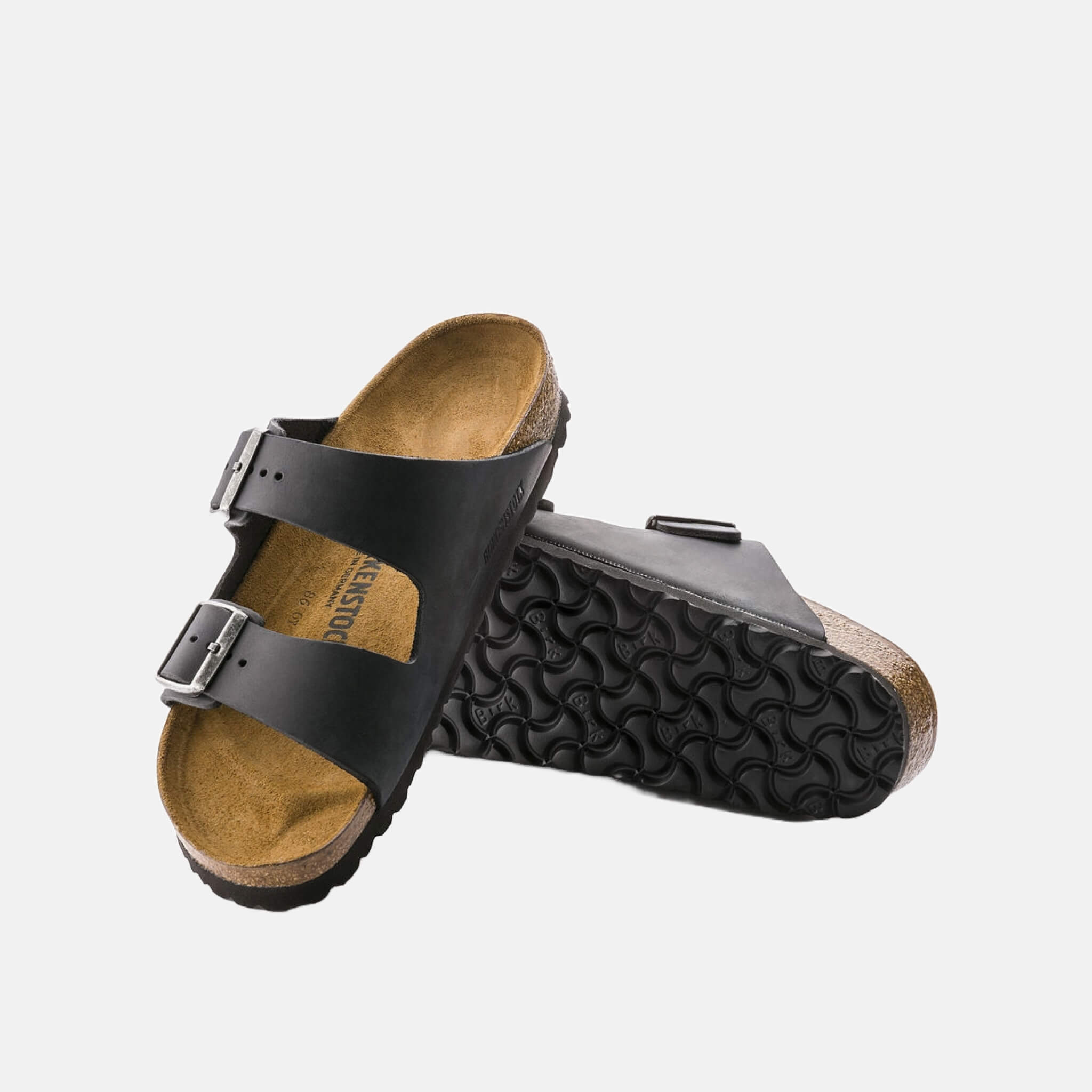Papuci Birkenstock Arizona Oiled Leather negru 1