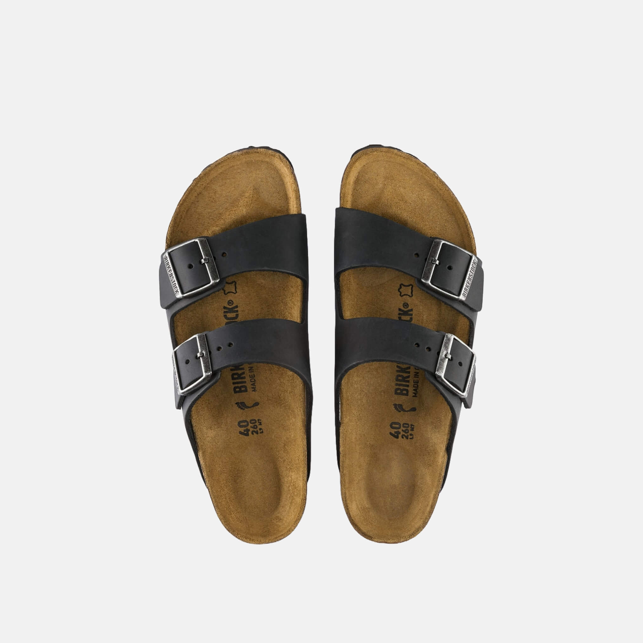 Papuci Birkenstock Arizona Oiled Leather negru 1