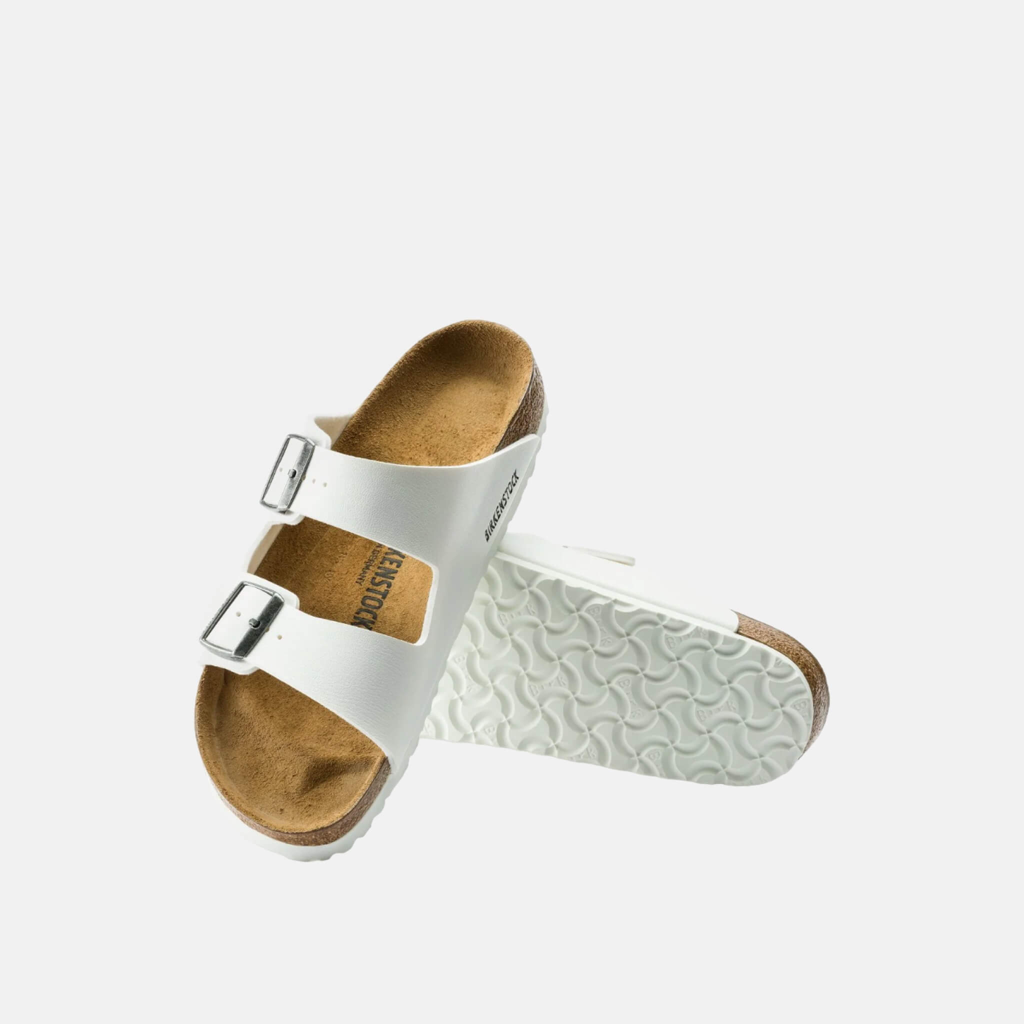 Papuci Regular Birkenstock Arizona Birko-Flor alb