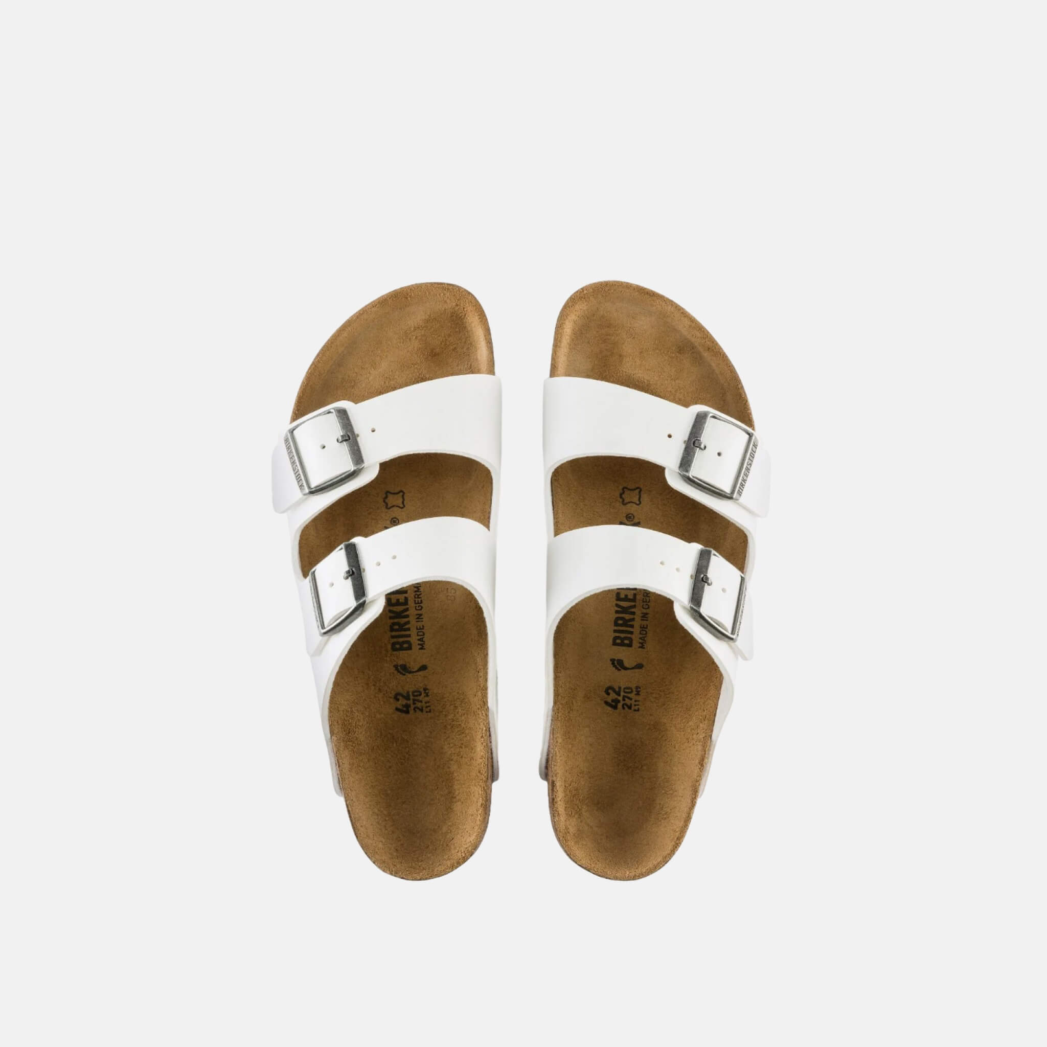 Papuci Regular Birkenstock Arizona Birko-Flor alb