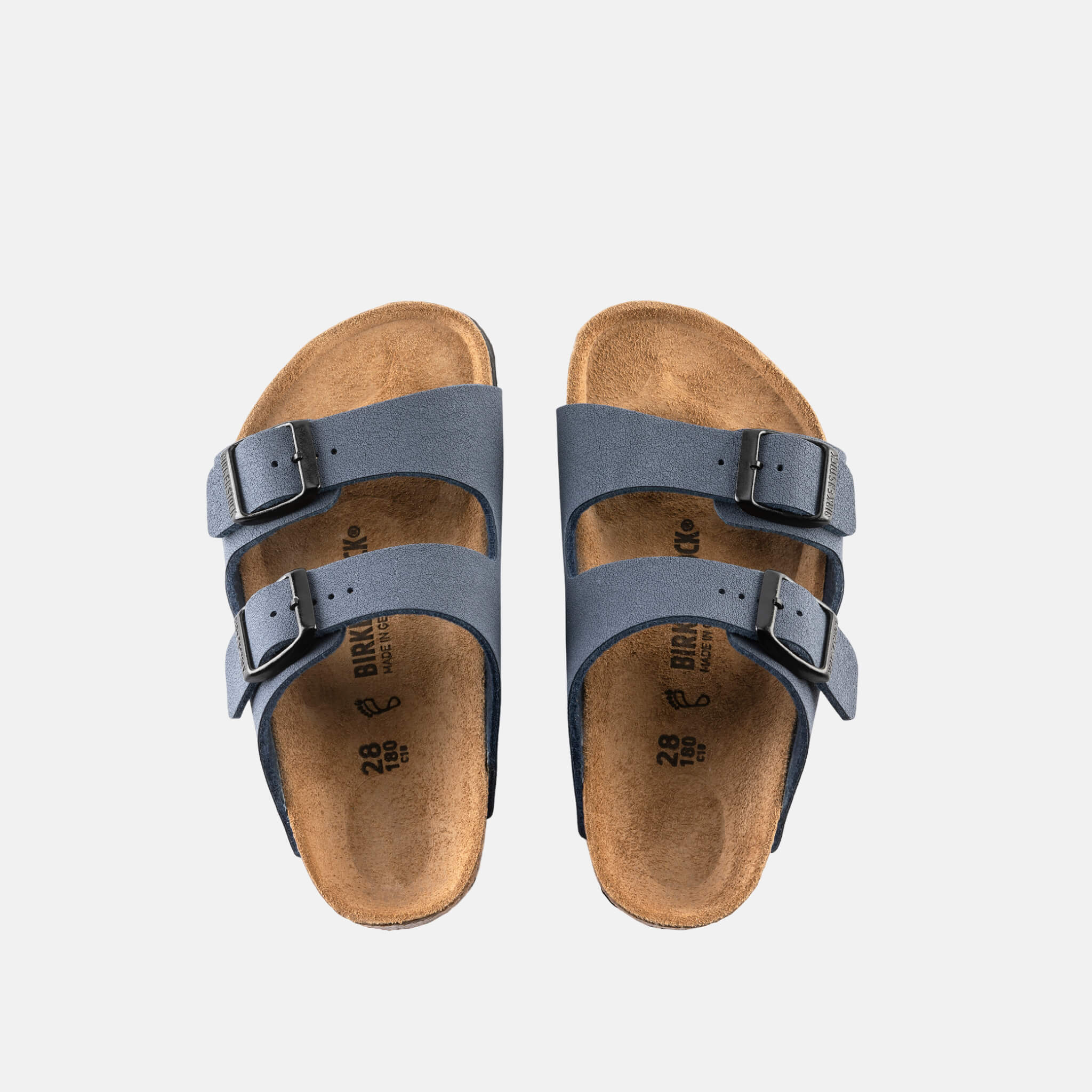 Papuci Birkenstock Arizona Birko-Flor Nubuck albastru