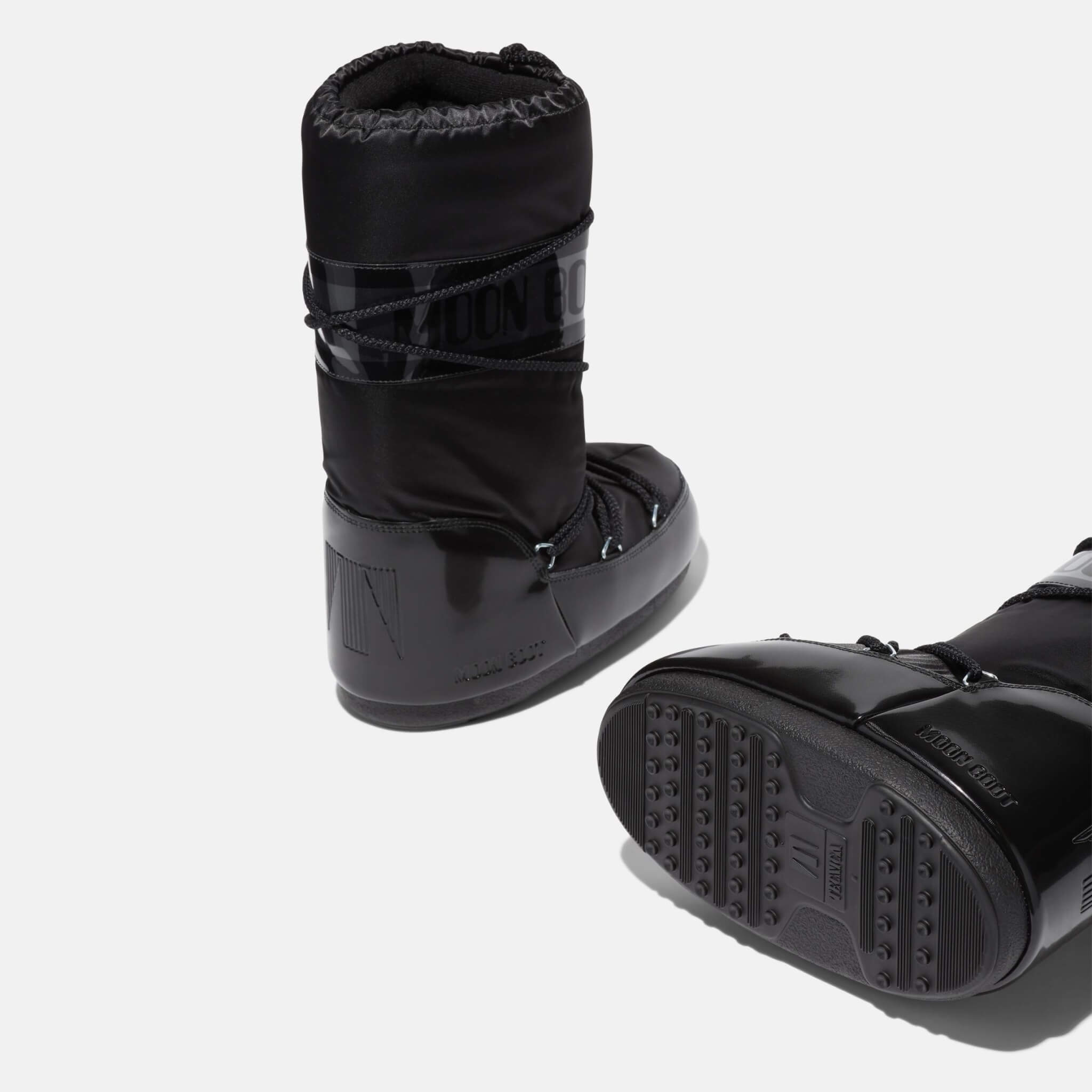 Cizme de iarnă negre Moon Boot Icon Glance de damă