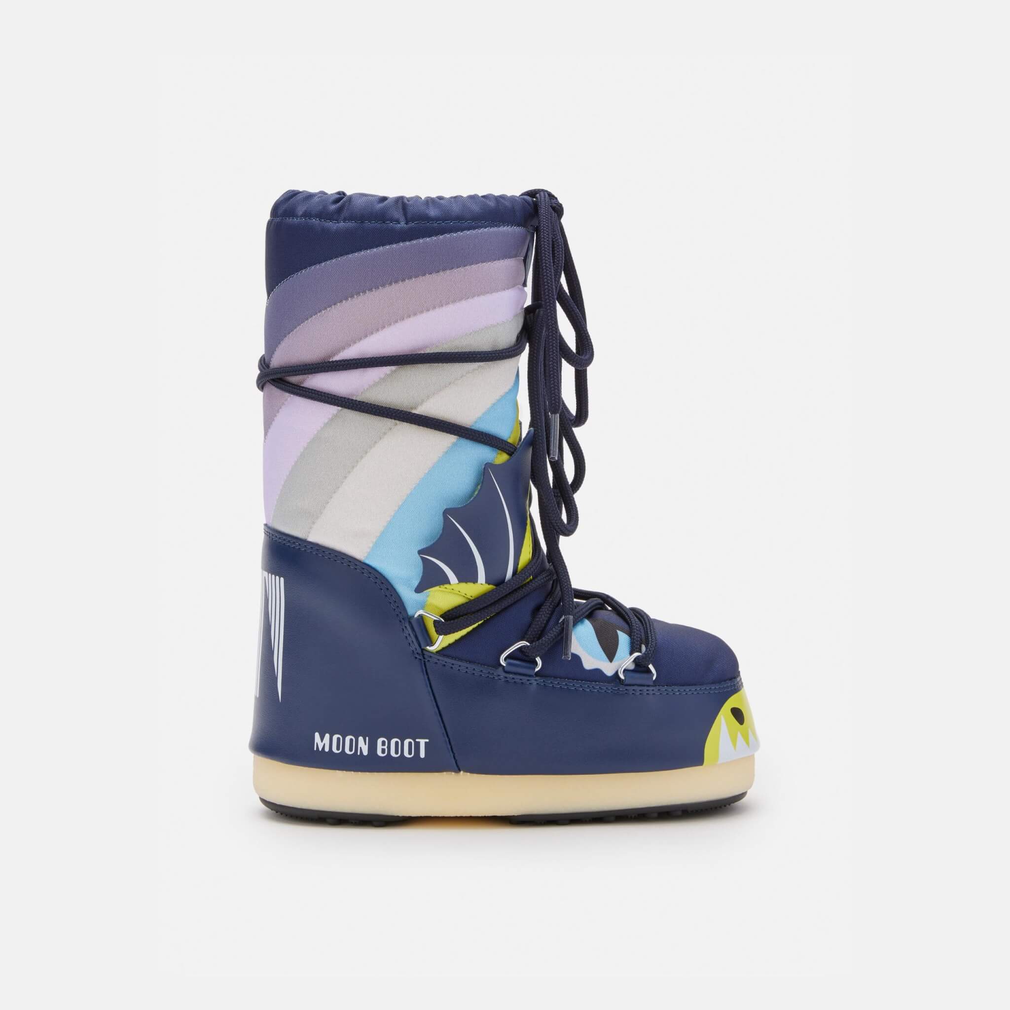 Cizme de iarnă albastre Moon Boot Icon Dragon copii