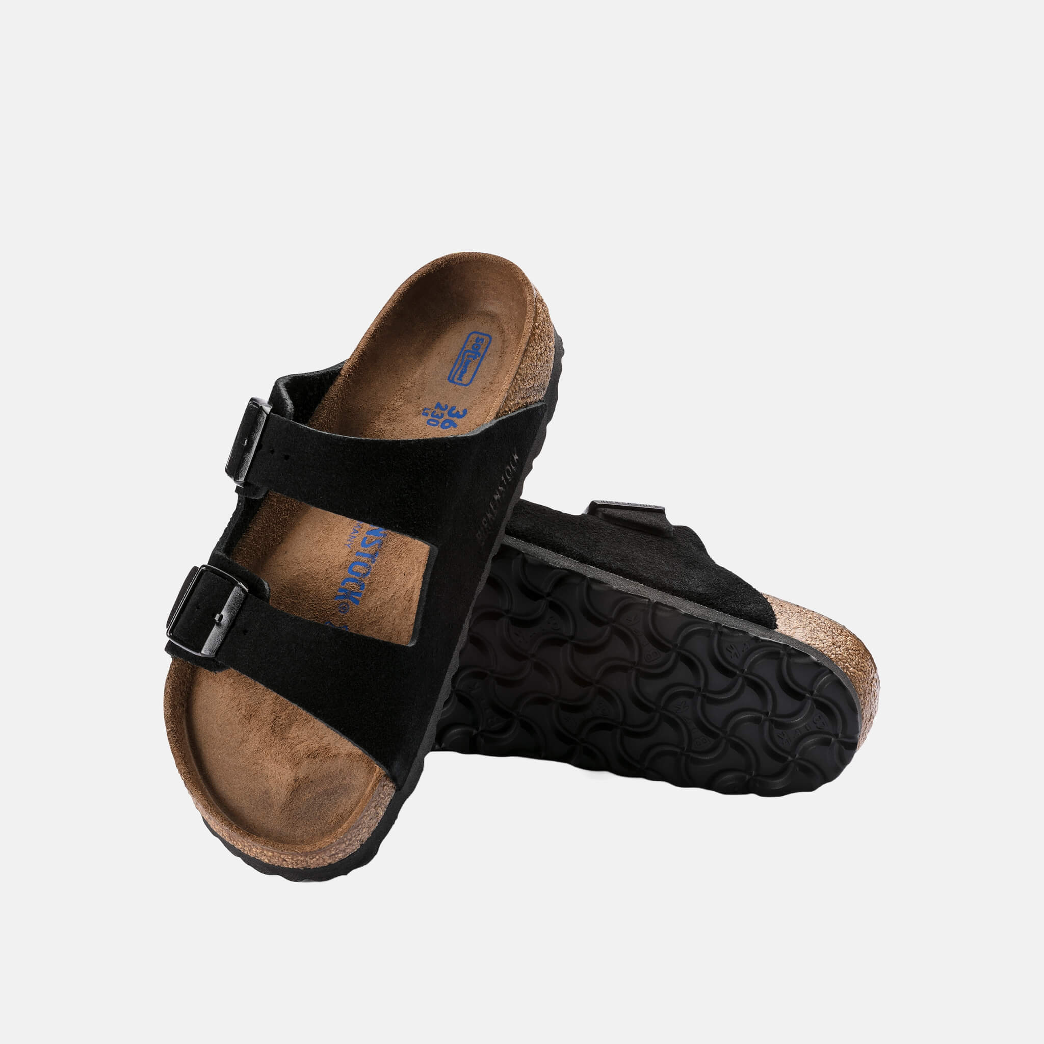 Papuci Birkenstock Arizona SFB Suede Leather negru