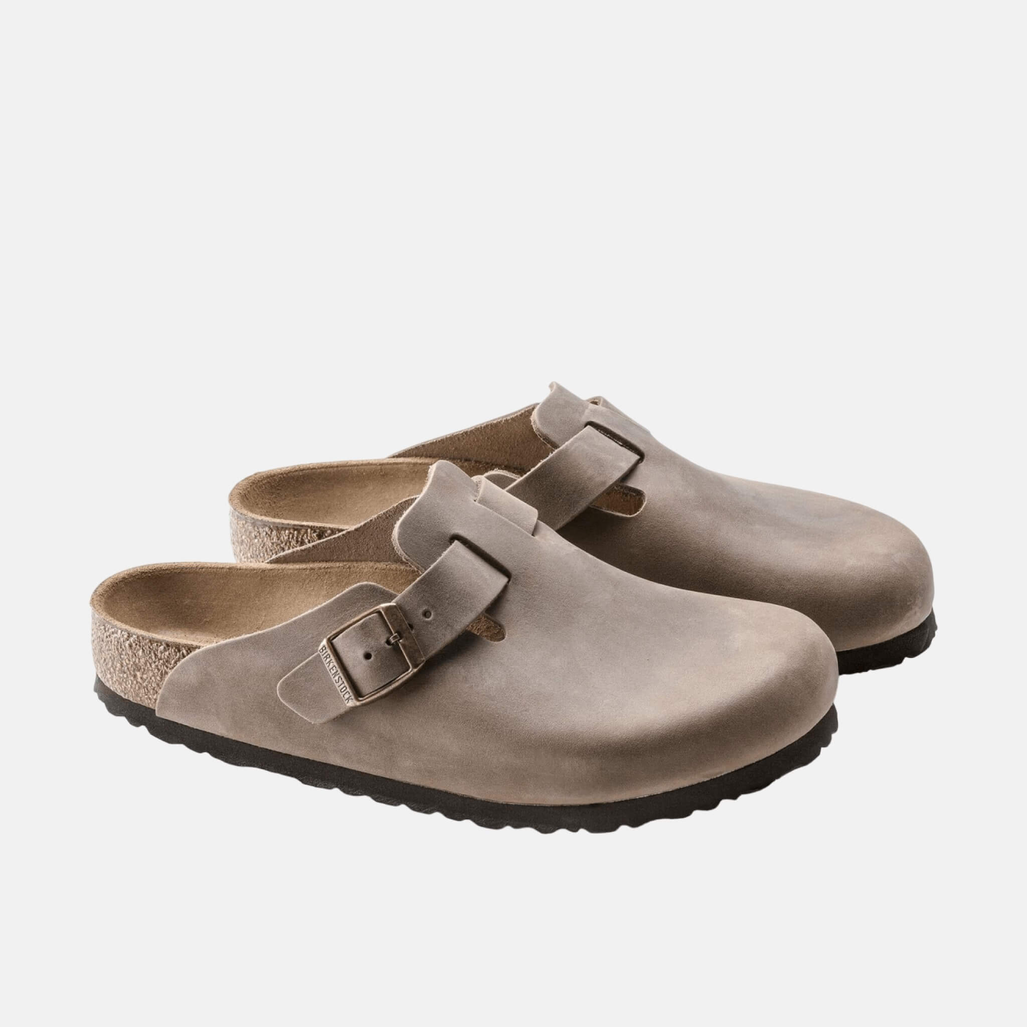 Papuci Regular Boston Natural Leather Oiled maro