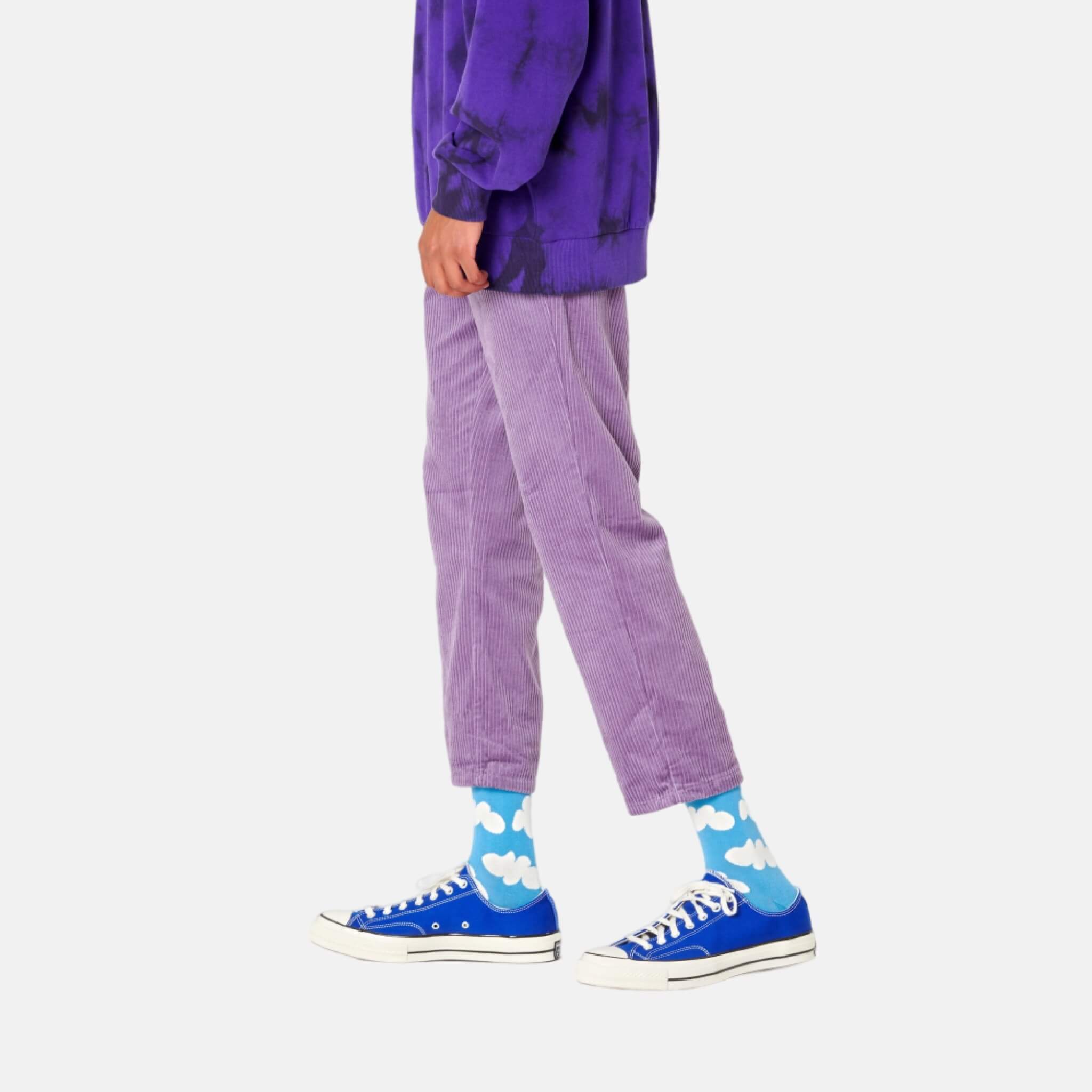 Șosete albastre Happy Socks cu nori, model Cloudy