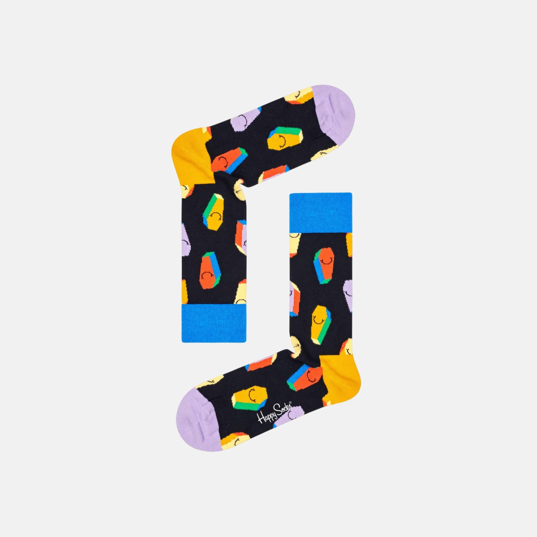 Șosete negre Happy Socks cu sicrie, model Halloween