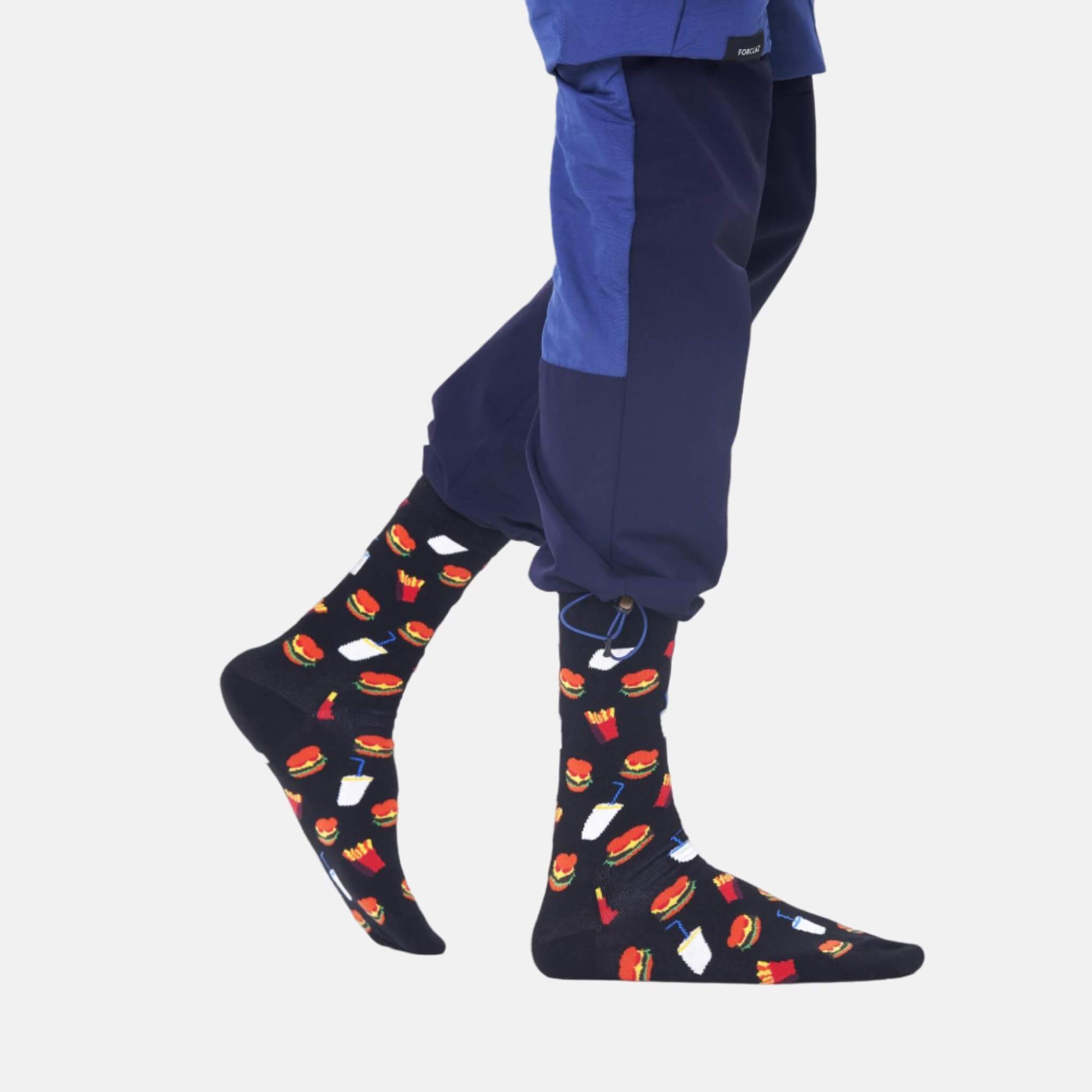 Șosete negre Happy Socks, model Hamburger 1