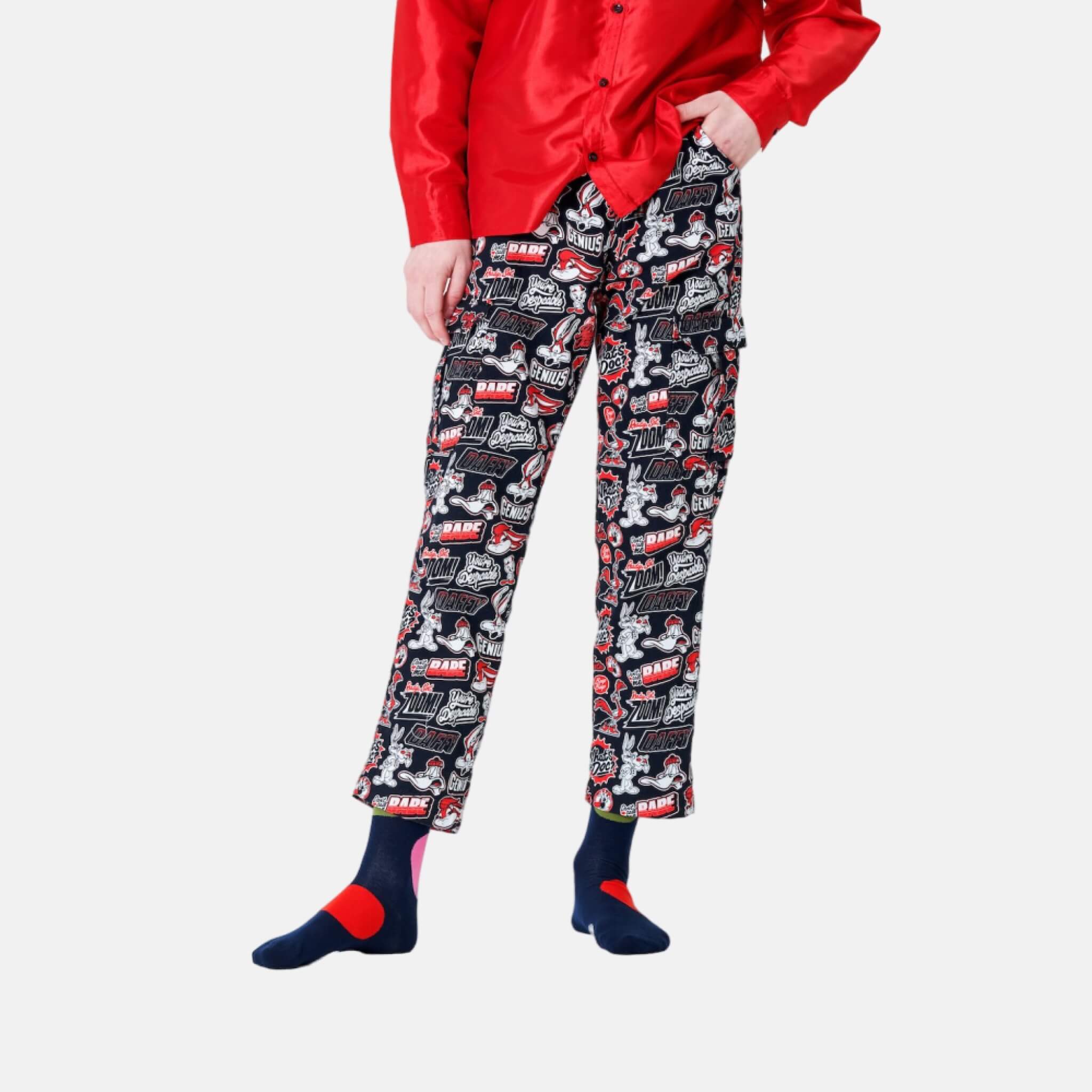 Șosete albastre Happy Socks cu buline mari, model Jumbo Dot 1