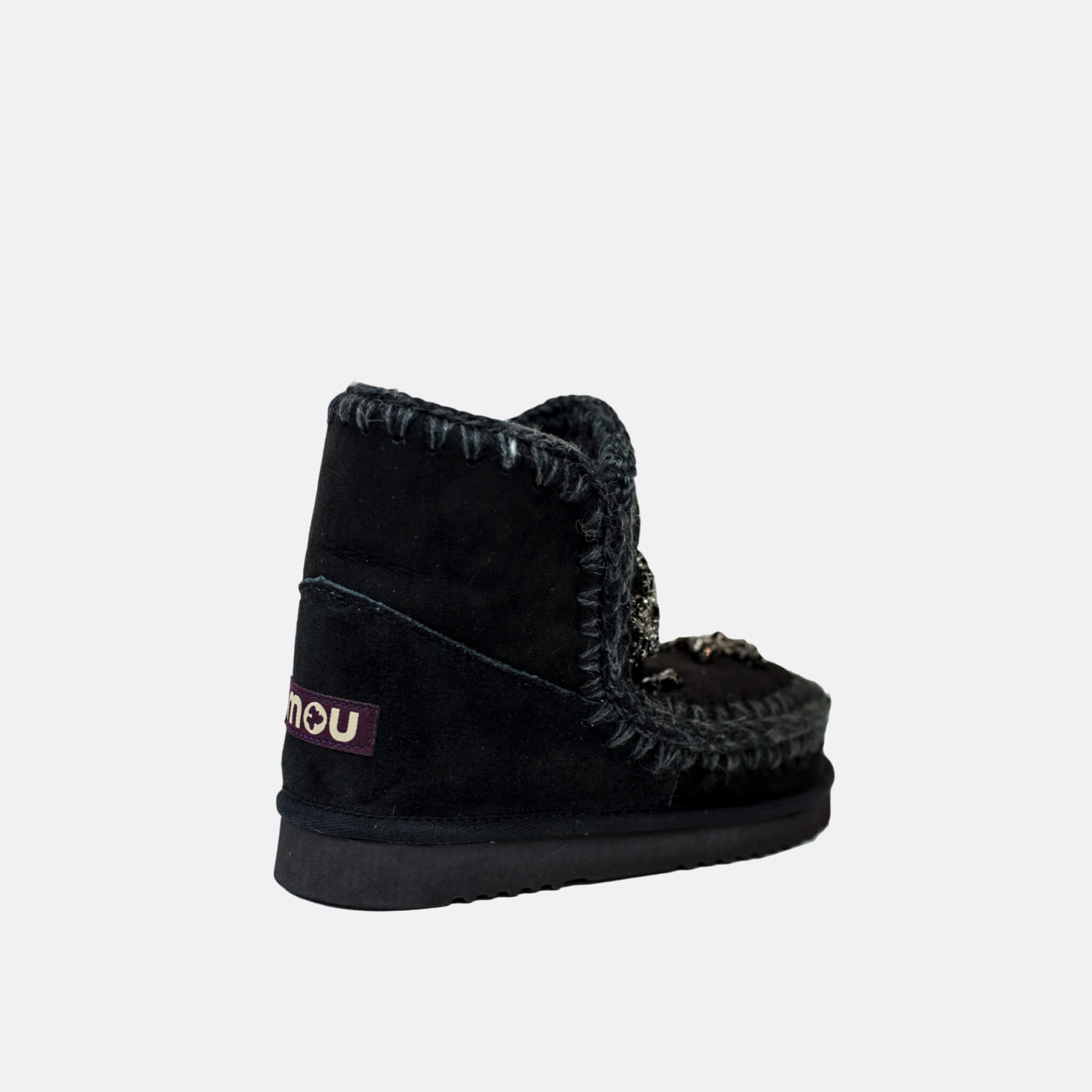 Ghete din lână negre cu model cu stele Mou Eskimo de damă