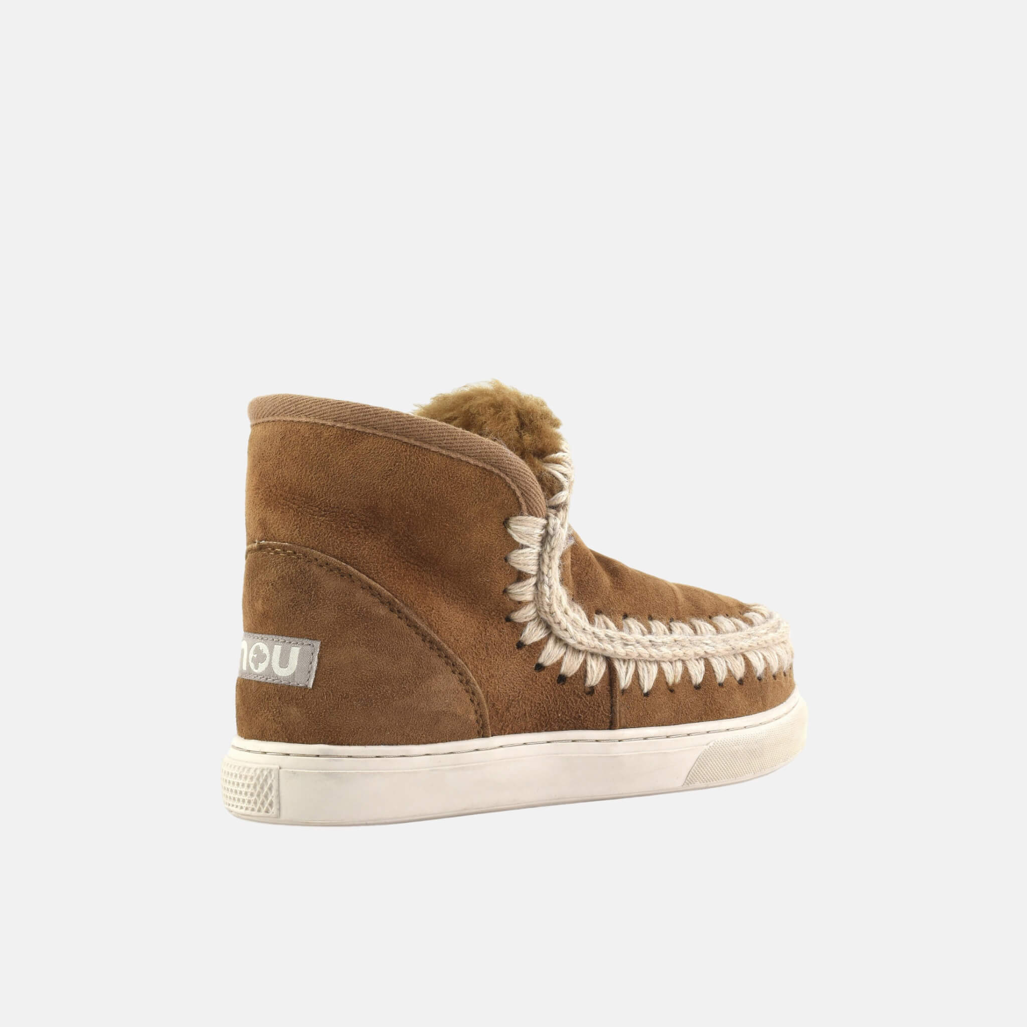 Ghete din lână maro Mou Eskimo Sneaker de damă