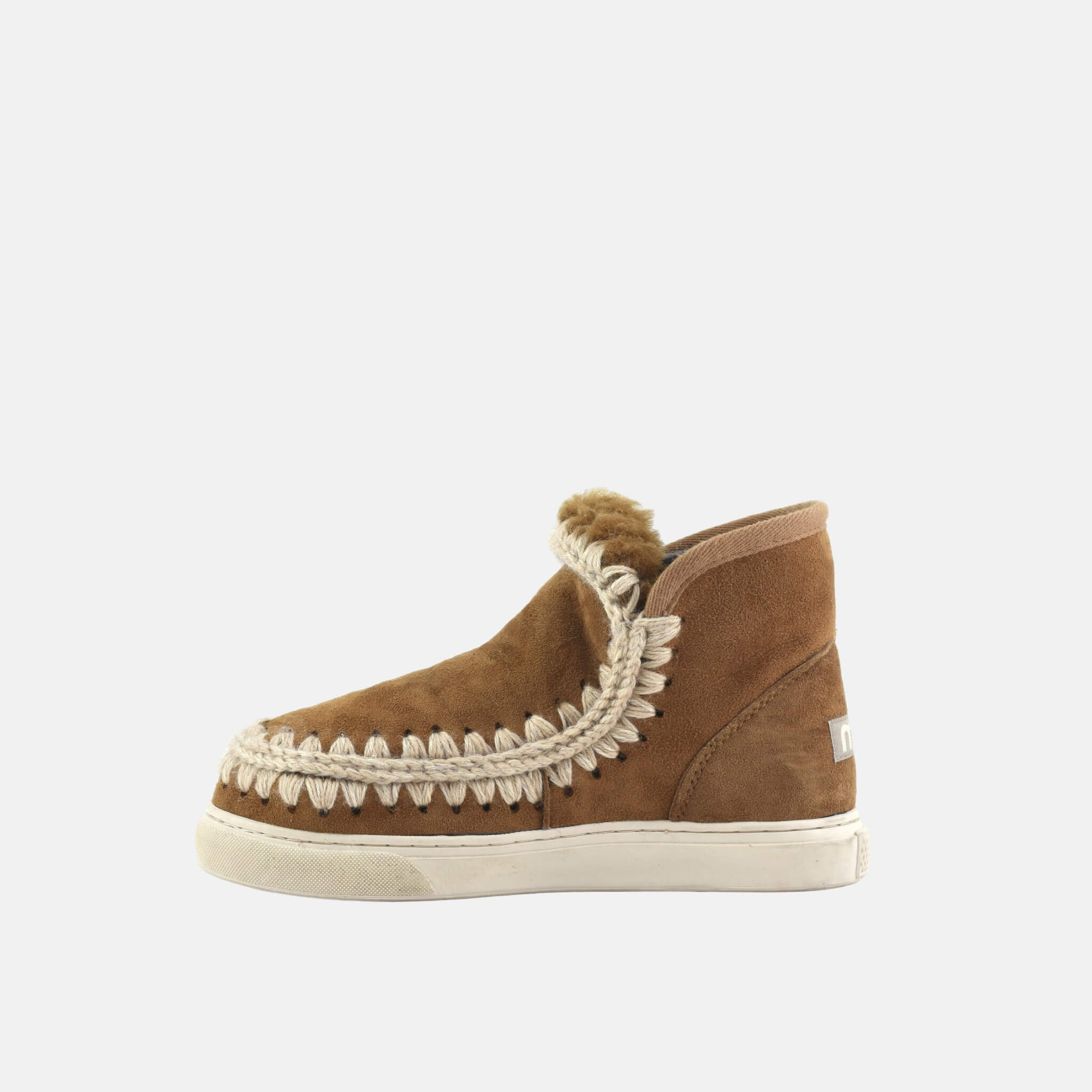 Ghete din lână maro Mou Eskimo Sneaker de damă