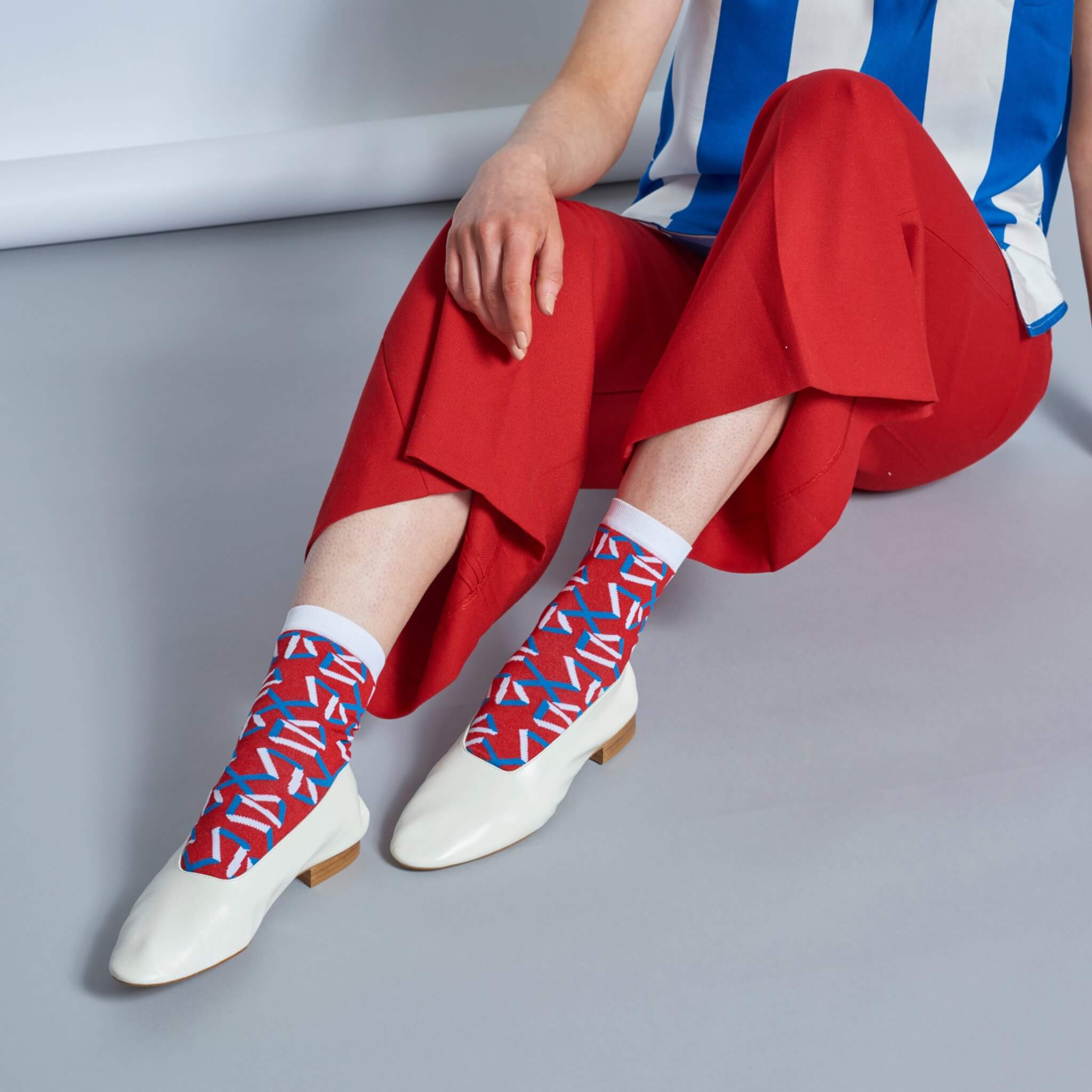 Șosete roșii Happy Socks Adela de damă // colecție Hysteria