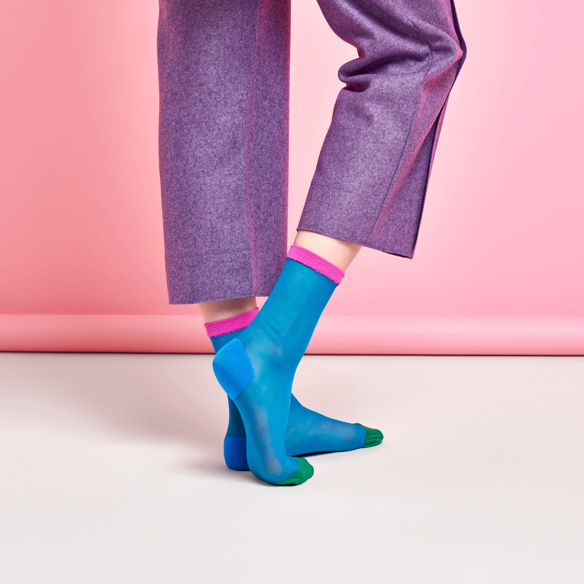 Șosete albastre Happy Socks Frankie de damă // colecția Hysteria